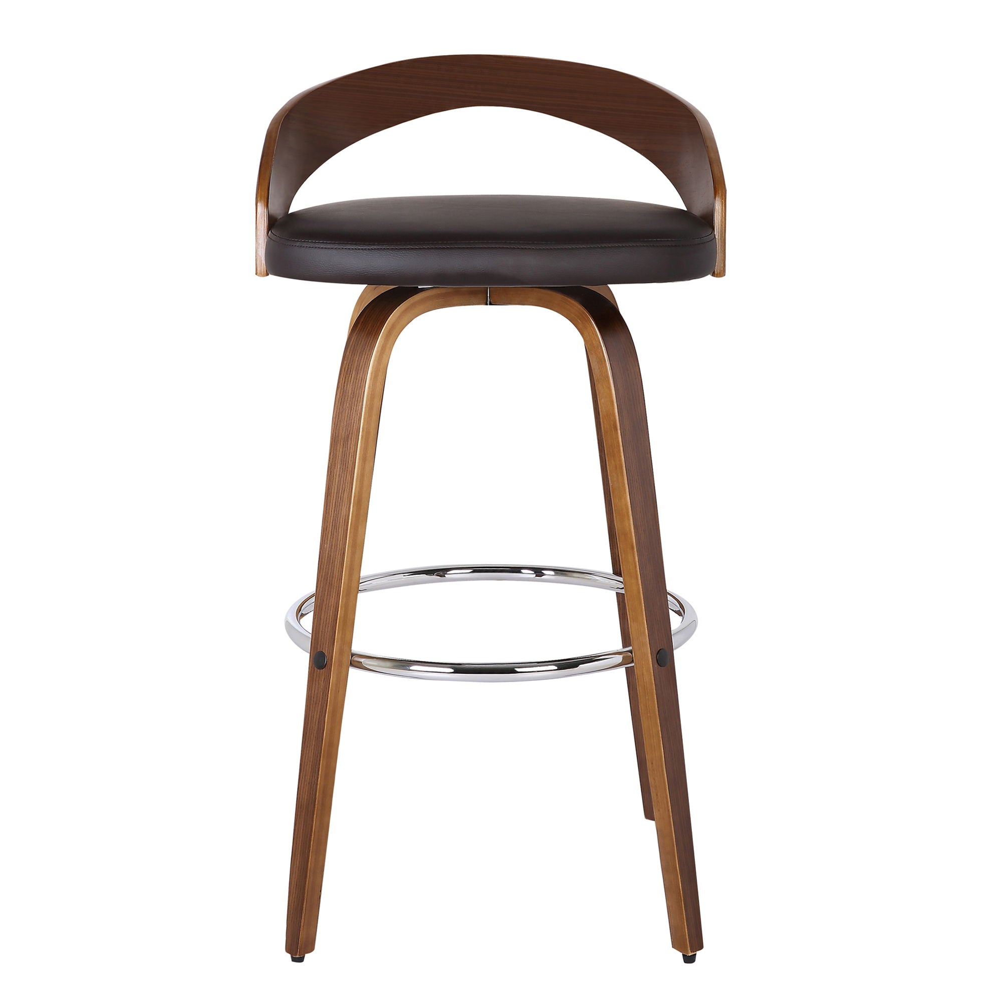 Sonia - 30" Bar Height Swivel Bar Stool - Walnut Wood