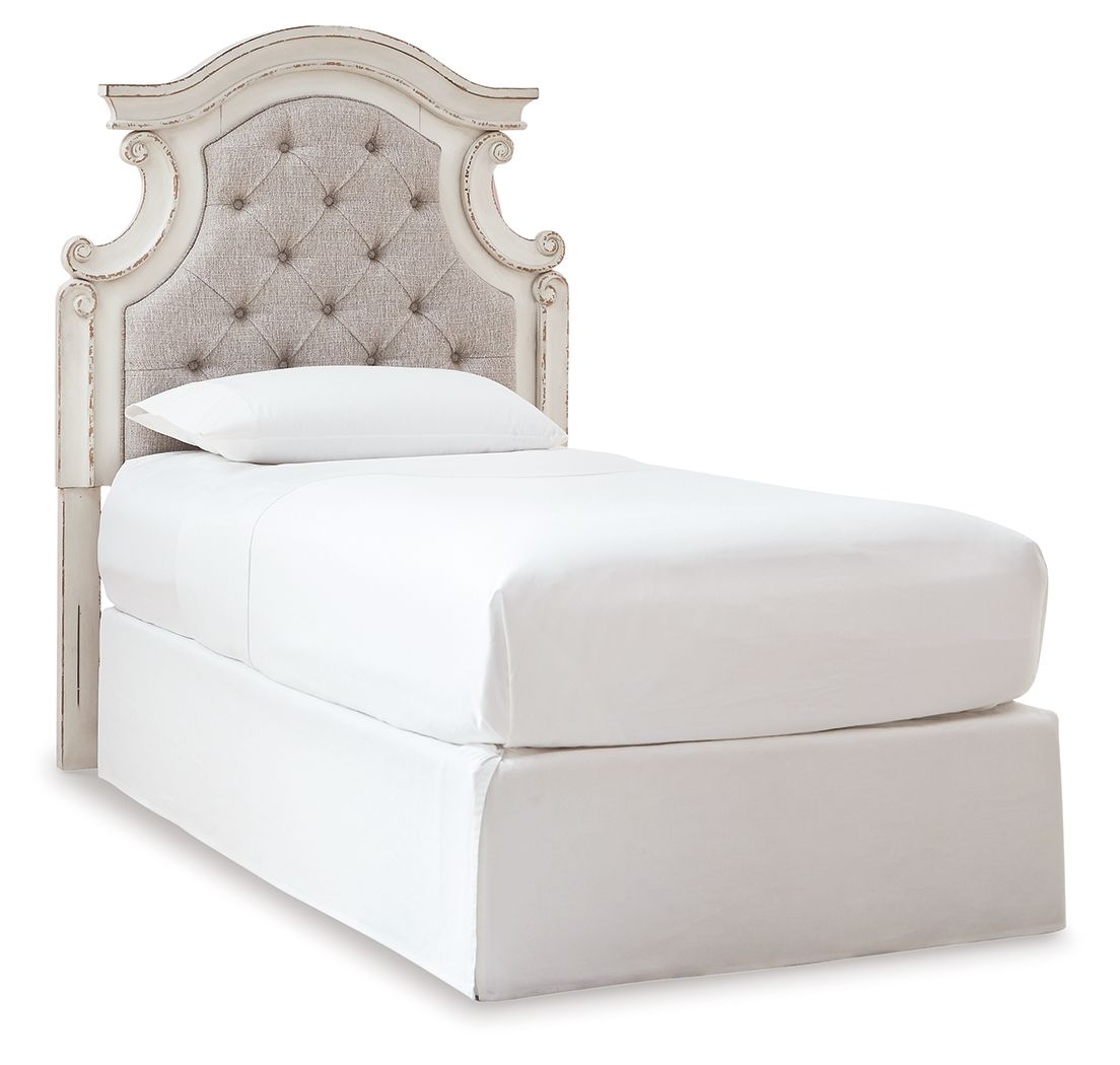 Realyn - Twin UPH Panel Headboard - Chipped White