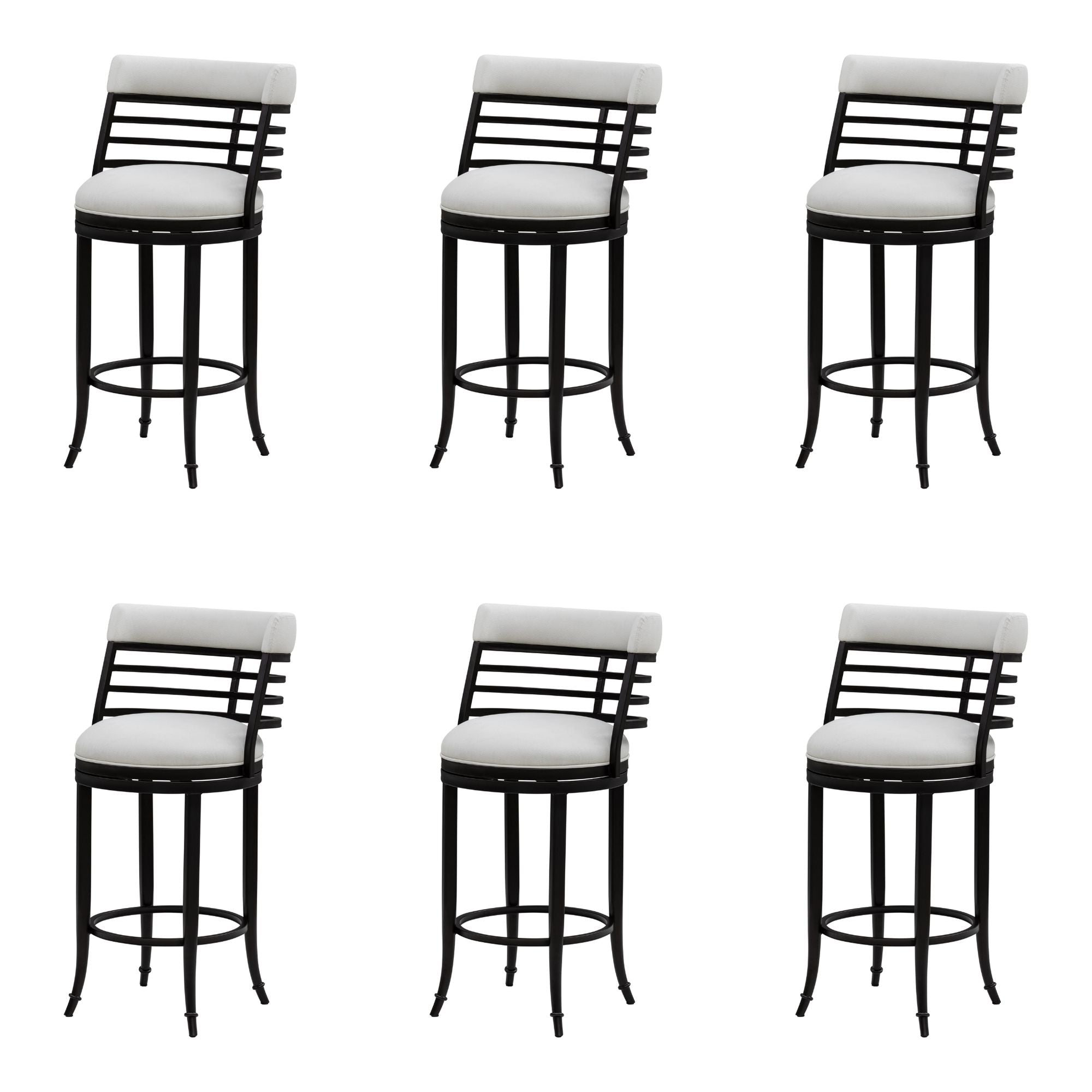Telia - Upholstered Swivel Bar Height Barstool