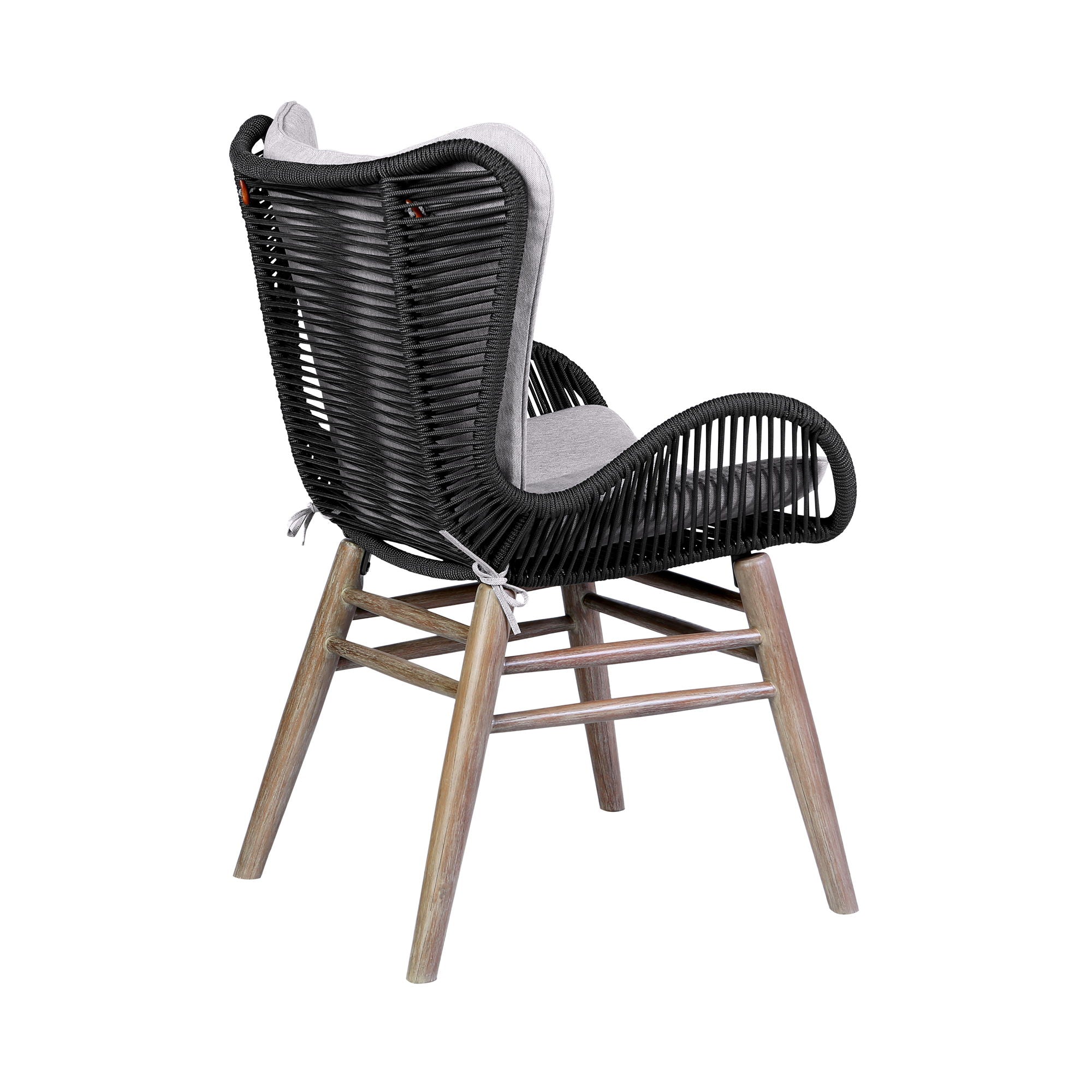 Mateo - Outdoor Patio Dining Chair - Light Eucalyptus / Charcoal