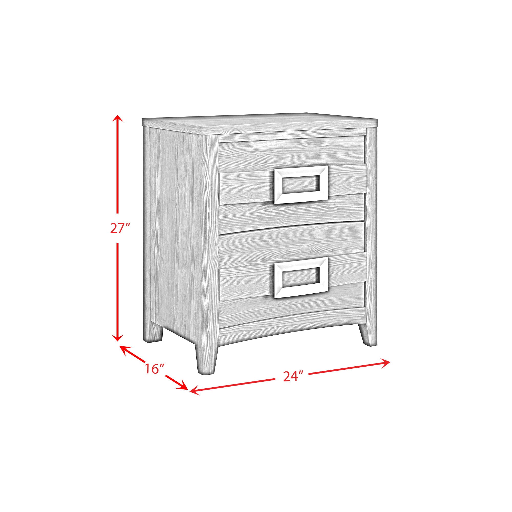Tobias - 2-Drawer Nightstand With USB