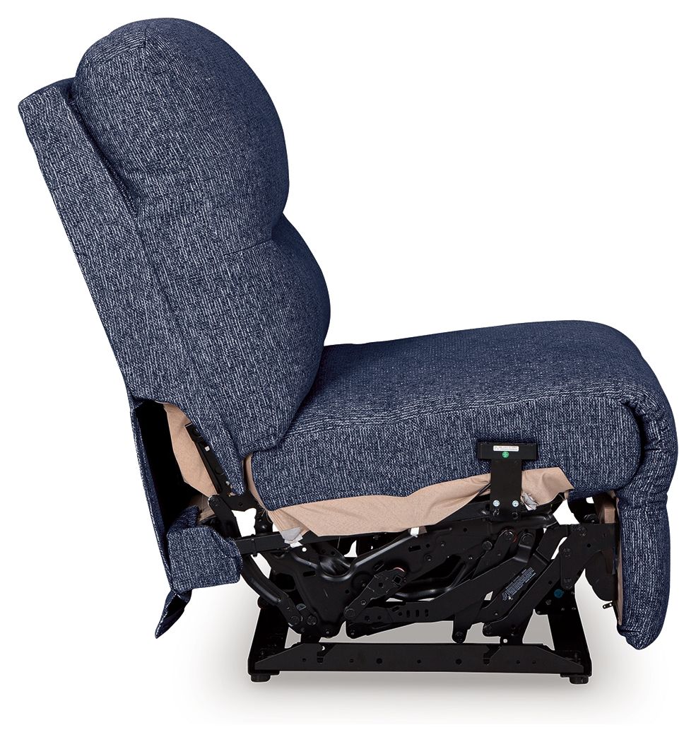Acklen Place - Power Armless Recliner With Adj Headrest - Navy