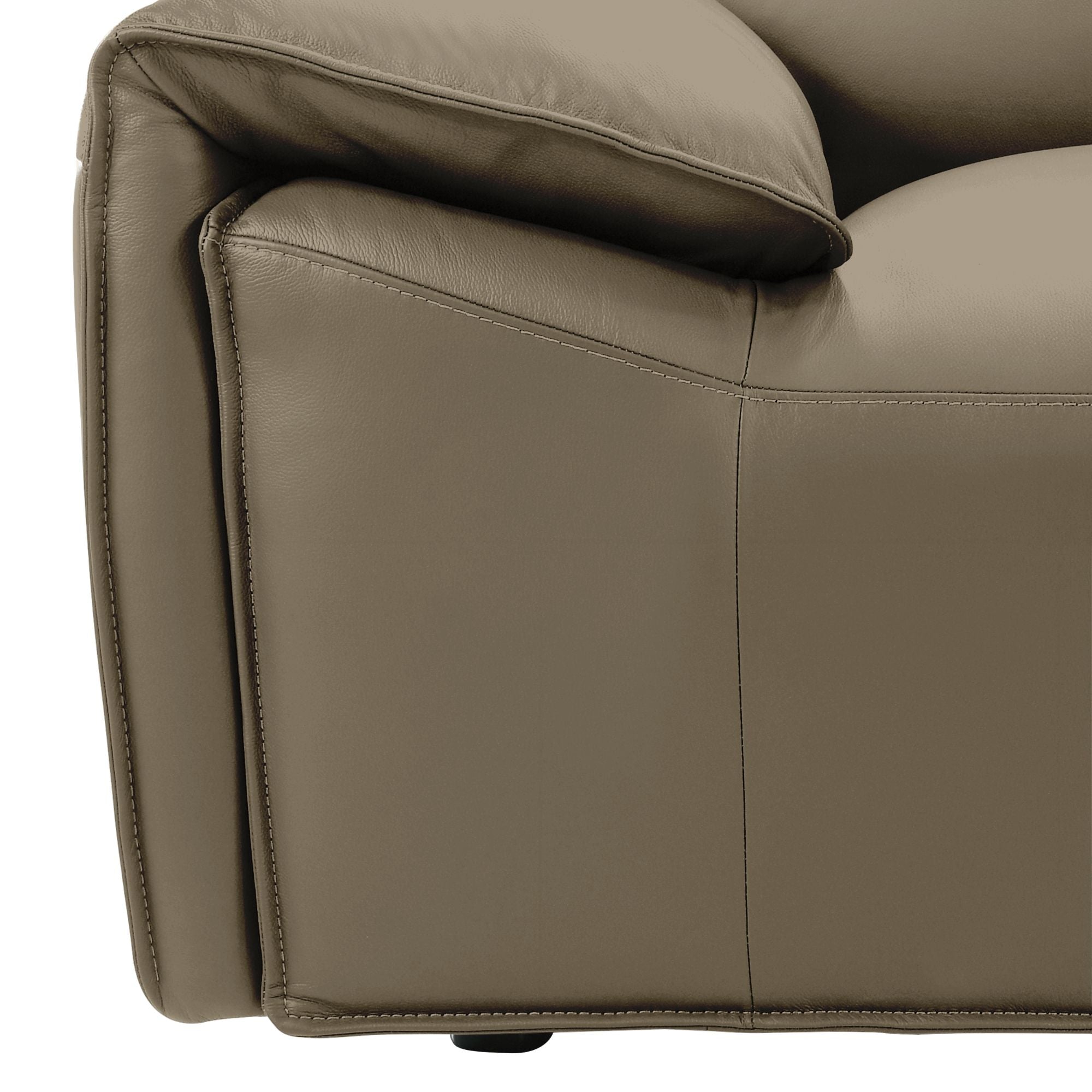 Tanner - Leather Loveseat With Padded Arms