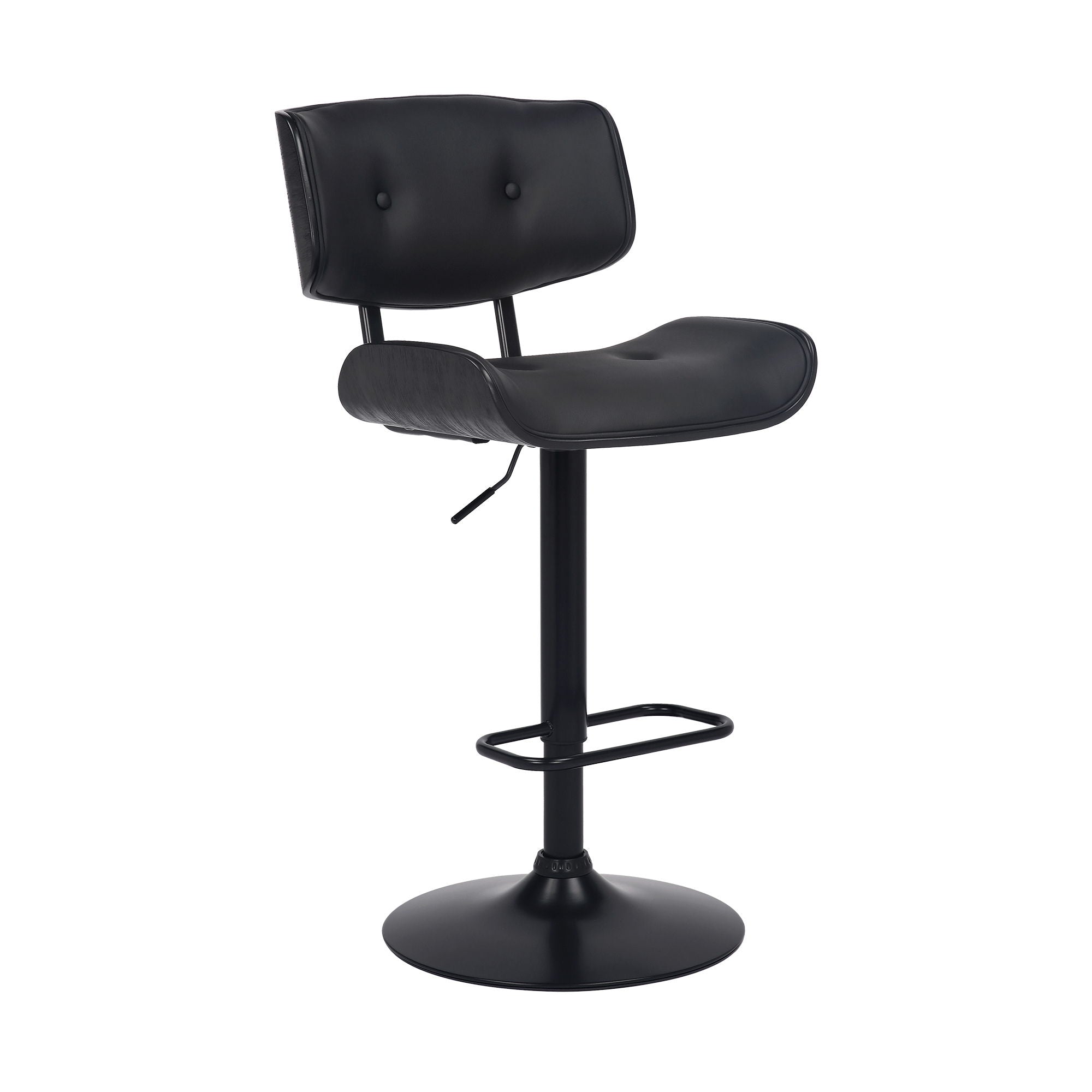 Brooklyn - Adjustable Swivel Bar Stool With Base - Black