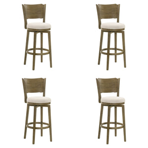 Winsley - Coastal Modern Swivel Wood Bar Height Kitchen Bar Stool
