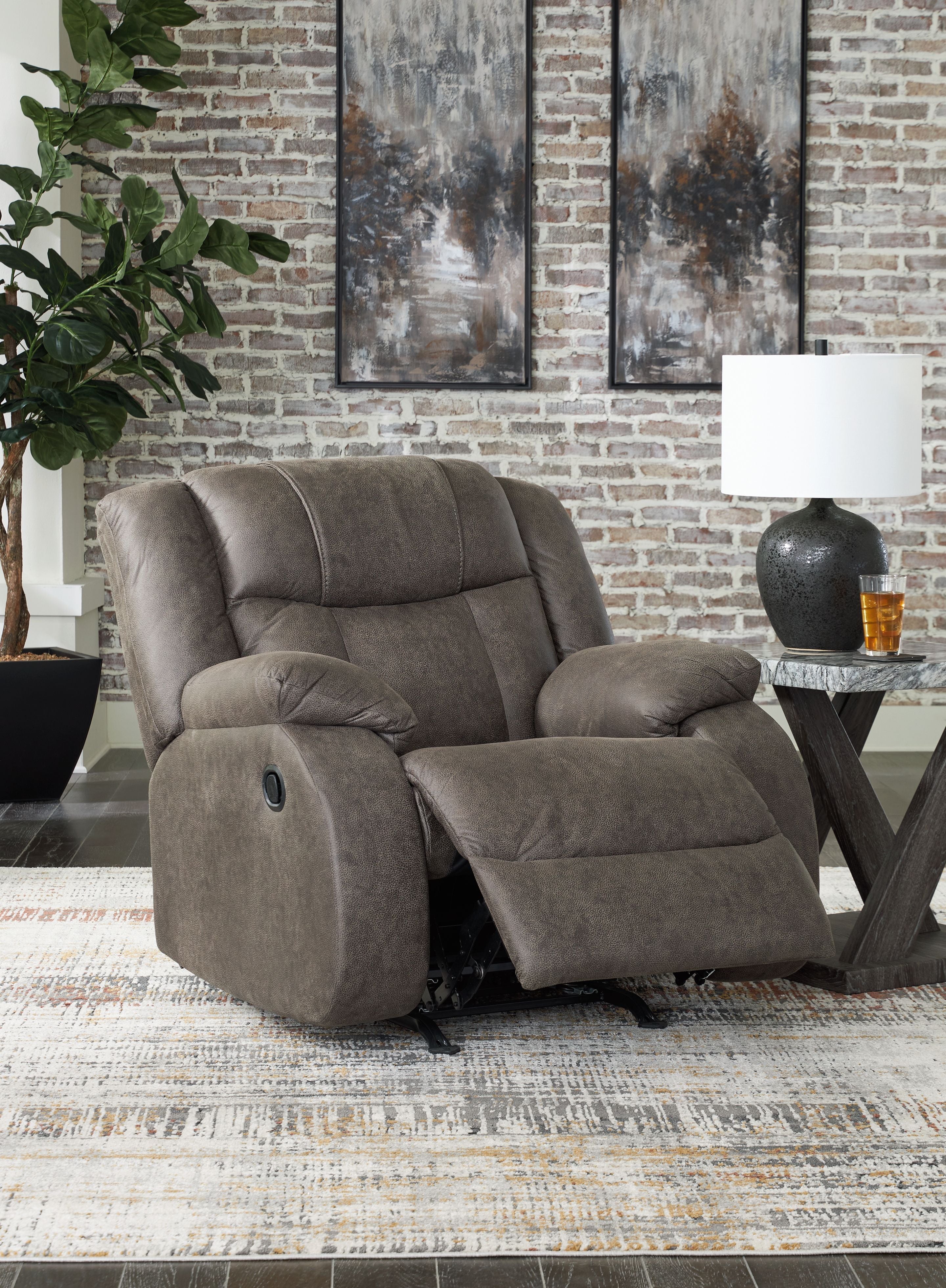First Base - Rocker Recliner - Gunmetal