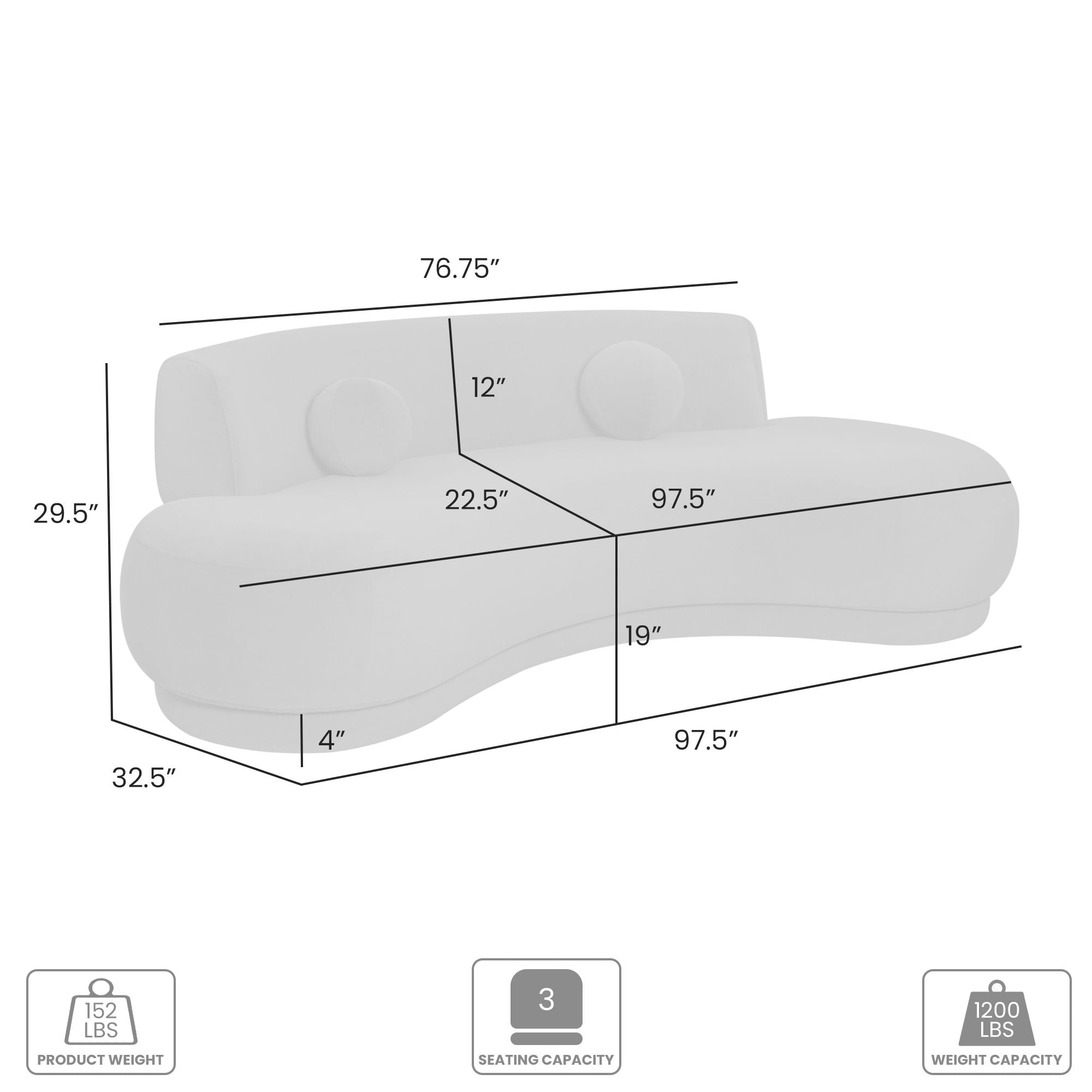 Oakland - 3-Seater Sofa