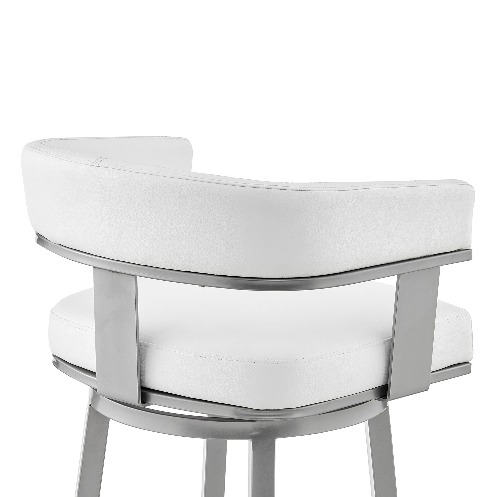 Cohen - Swivel Bar Stool - Silver Finish