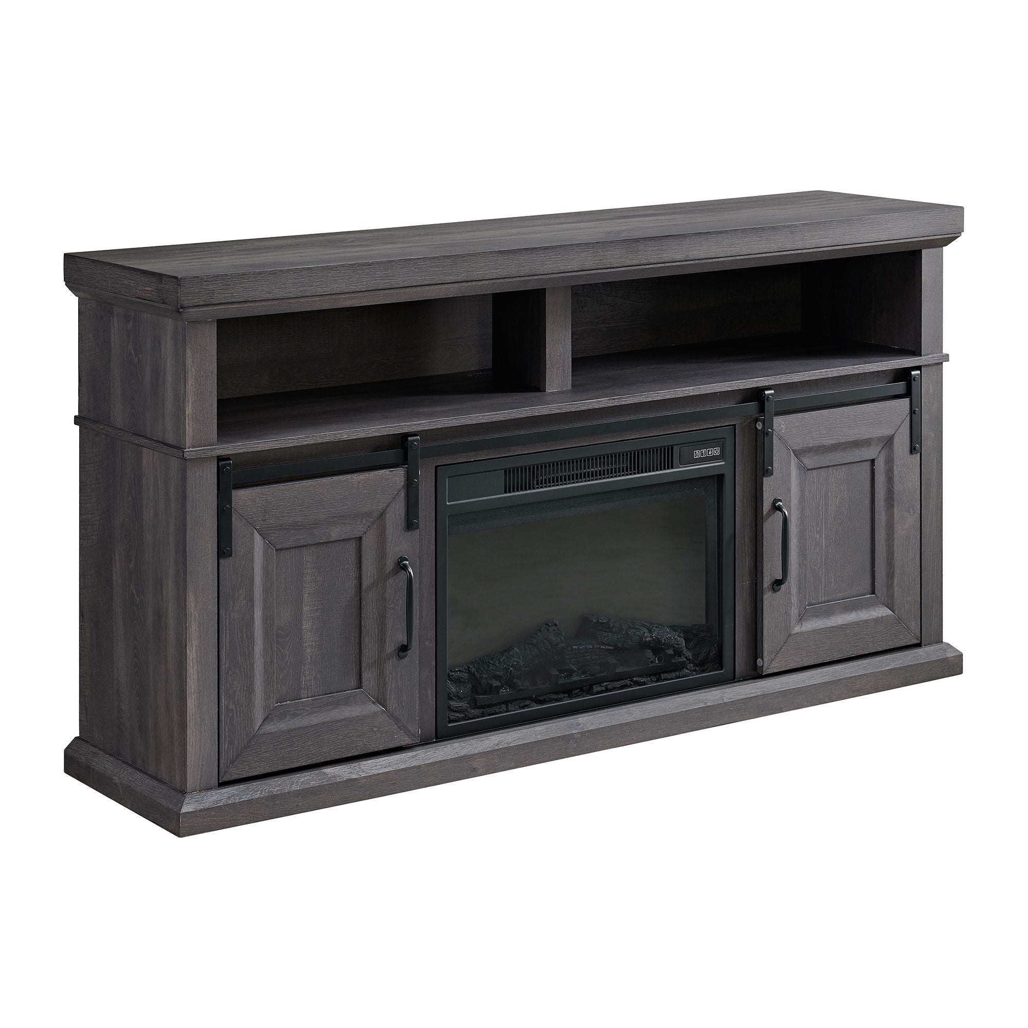 Macau - Console With 23" Fireplace Insert - Gray