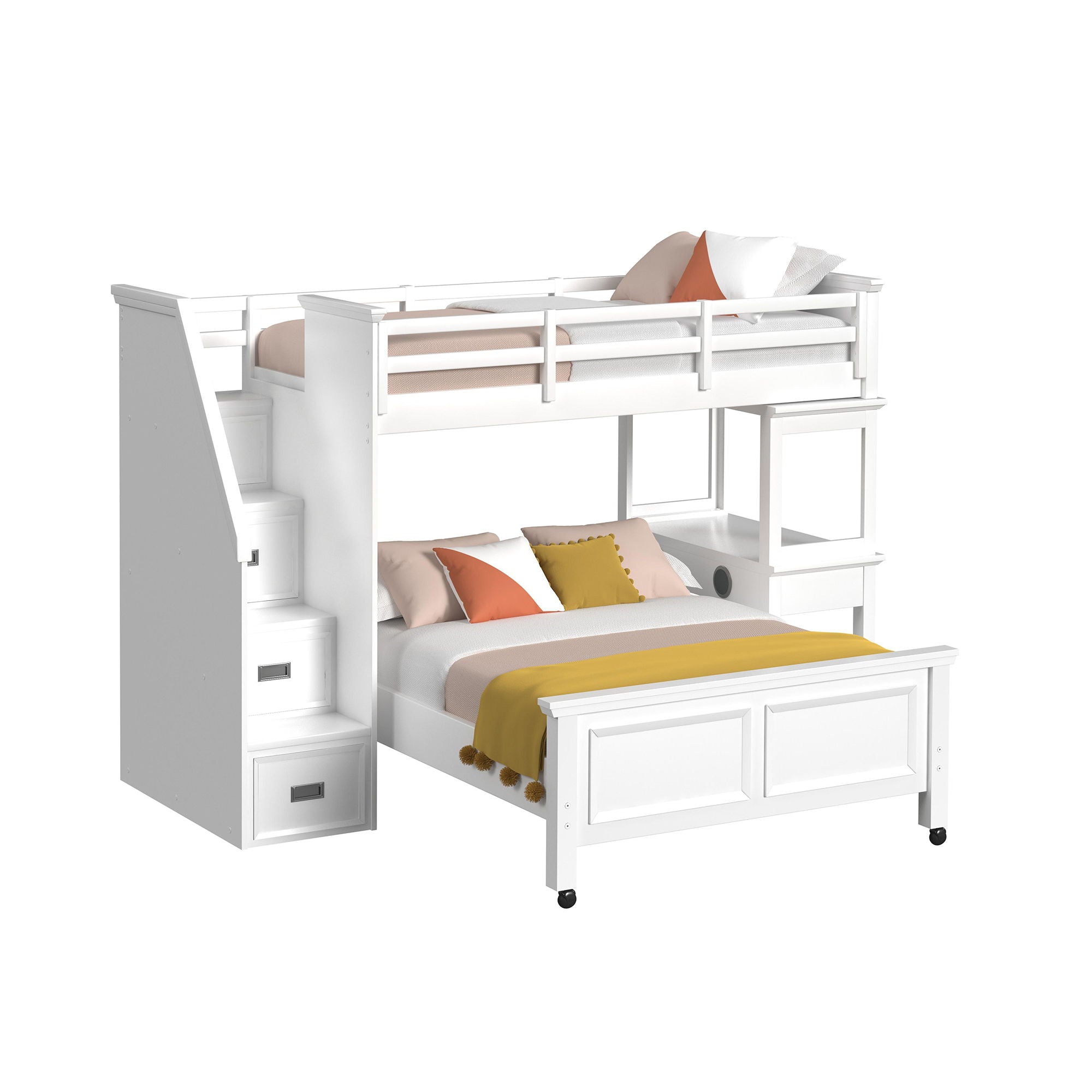 Hampton Kids - Loft With Staircase And Desk With Speaker Bedroom Set