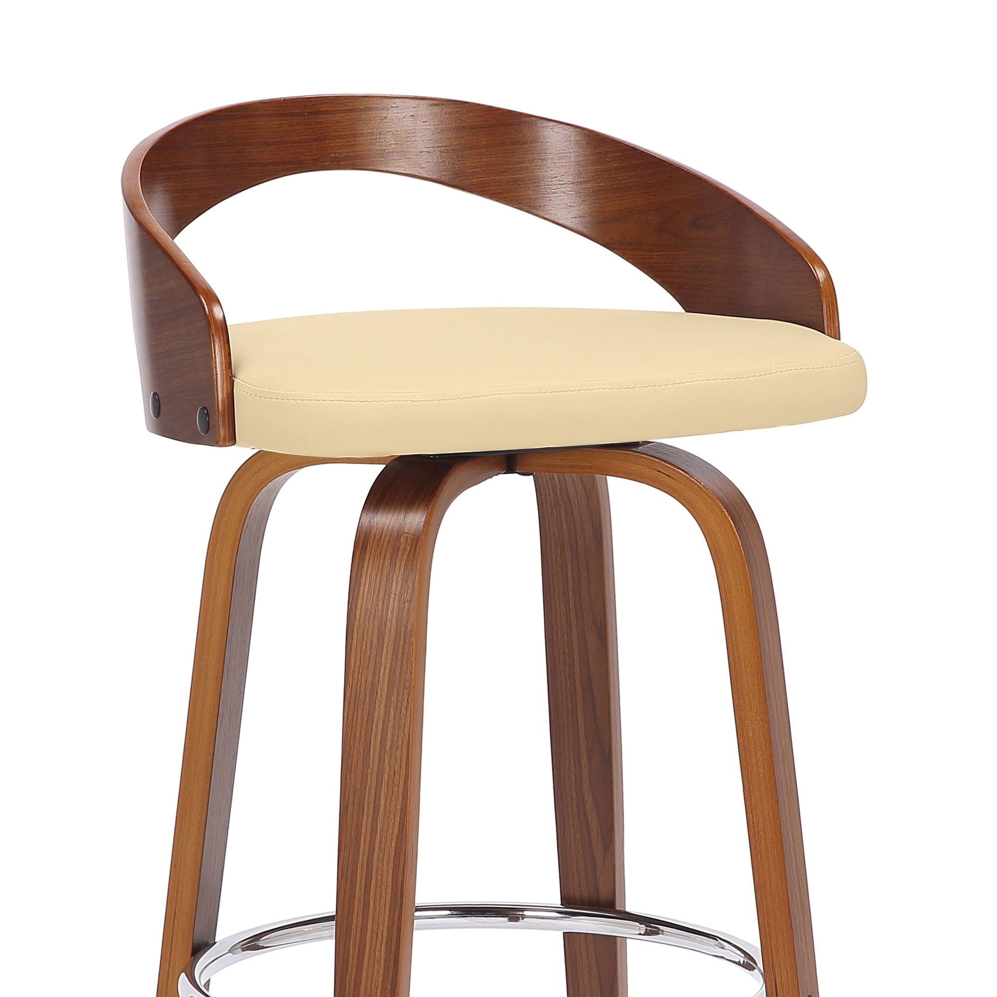 Sonia - 30" Bar Height Swivel Bar Stool - Walnut Wood