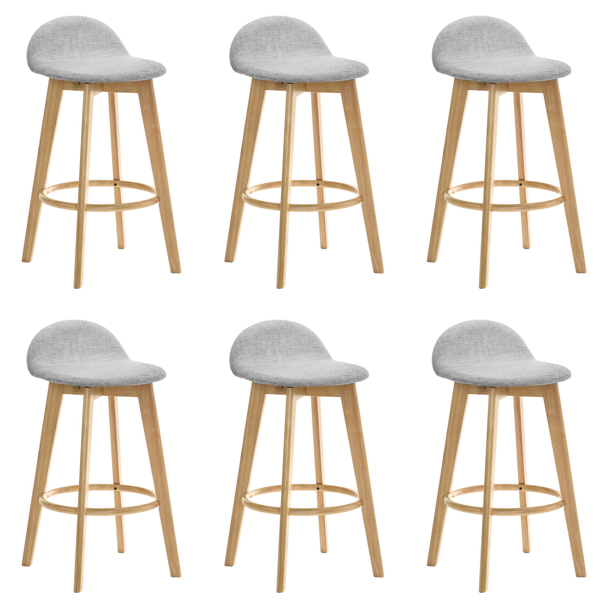 Vera - Upholstered Wood Counter Height Barstool