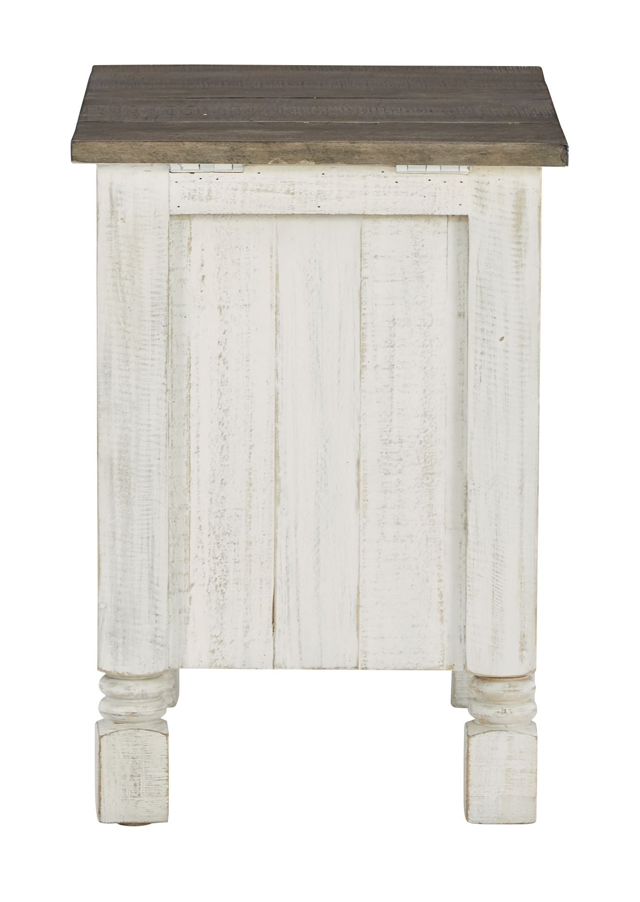 Havalance - Chair Side End Table - White / Gray