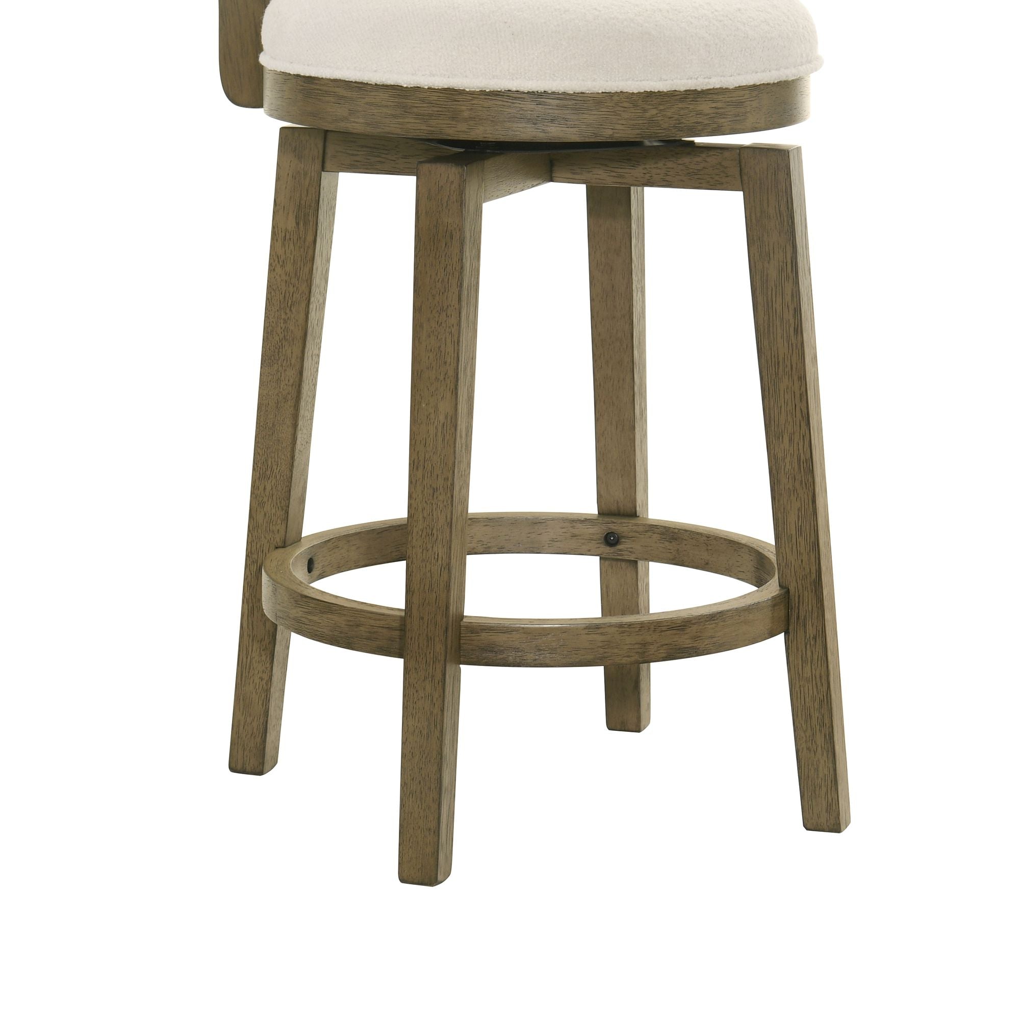 Winsley - Coastal Modern Swivel Wood Counter Height Kitchen Bar Stool