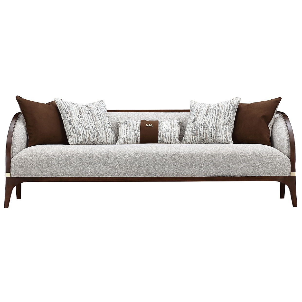 Houston - Sofa - Pebble / Walnut