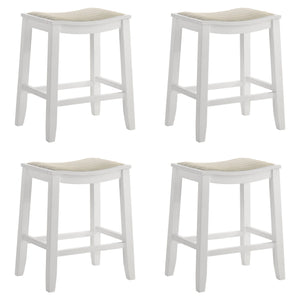 Iyani - Coastal Modern Wood Counter Height Kitchen Bar Stool