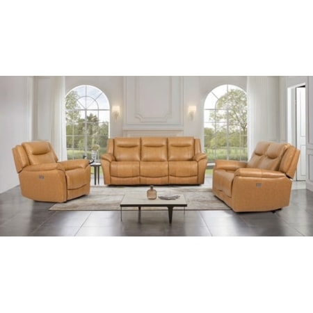 Mega CMS U70732 - Cheers 6pc Power Reclining sectional (Cayman)