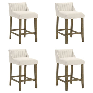 Fauna - Modern Transitional Wood Counter Height Kitchen Bar Stool