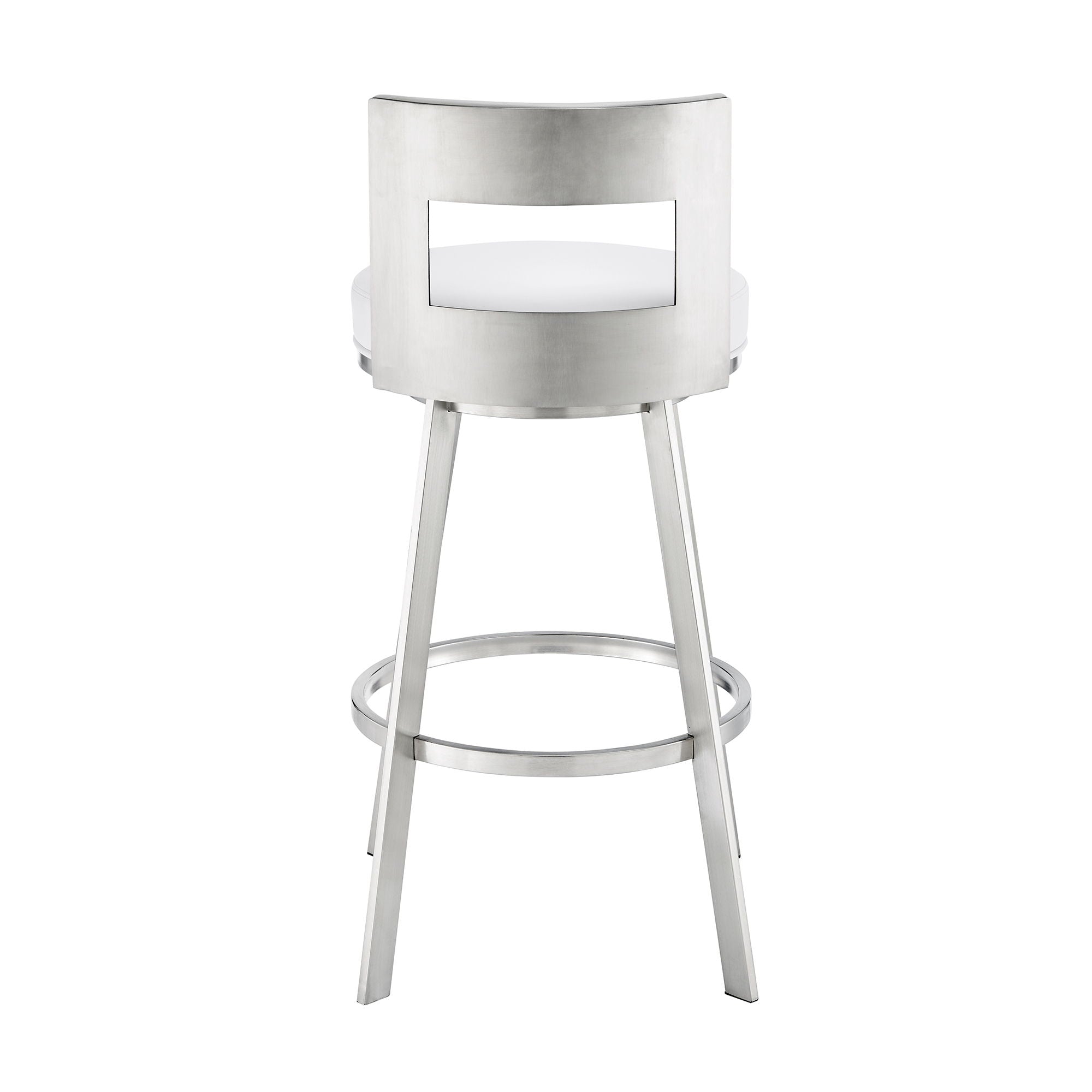 Flynn - Swivel Bar Stool - Brushed Steel
