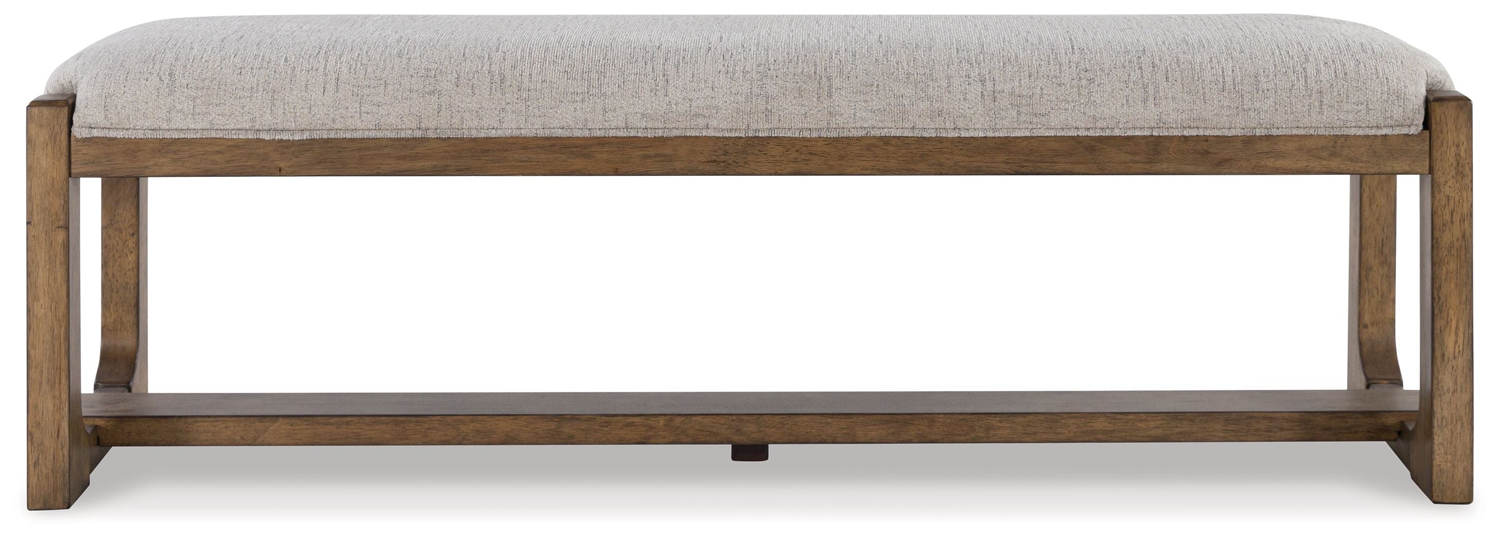 Cabalynn - Large Uph Dining Room Bench - Oatmeal / Light Brown