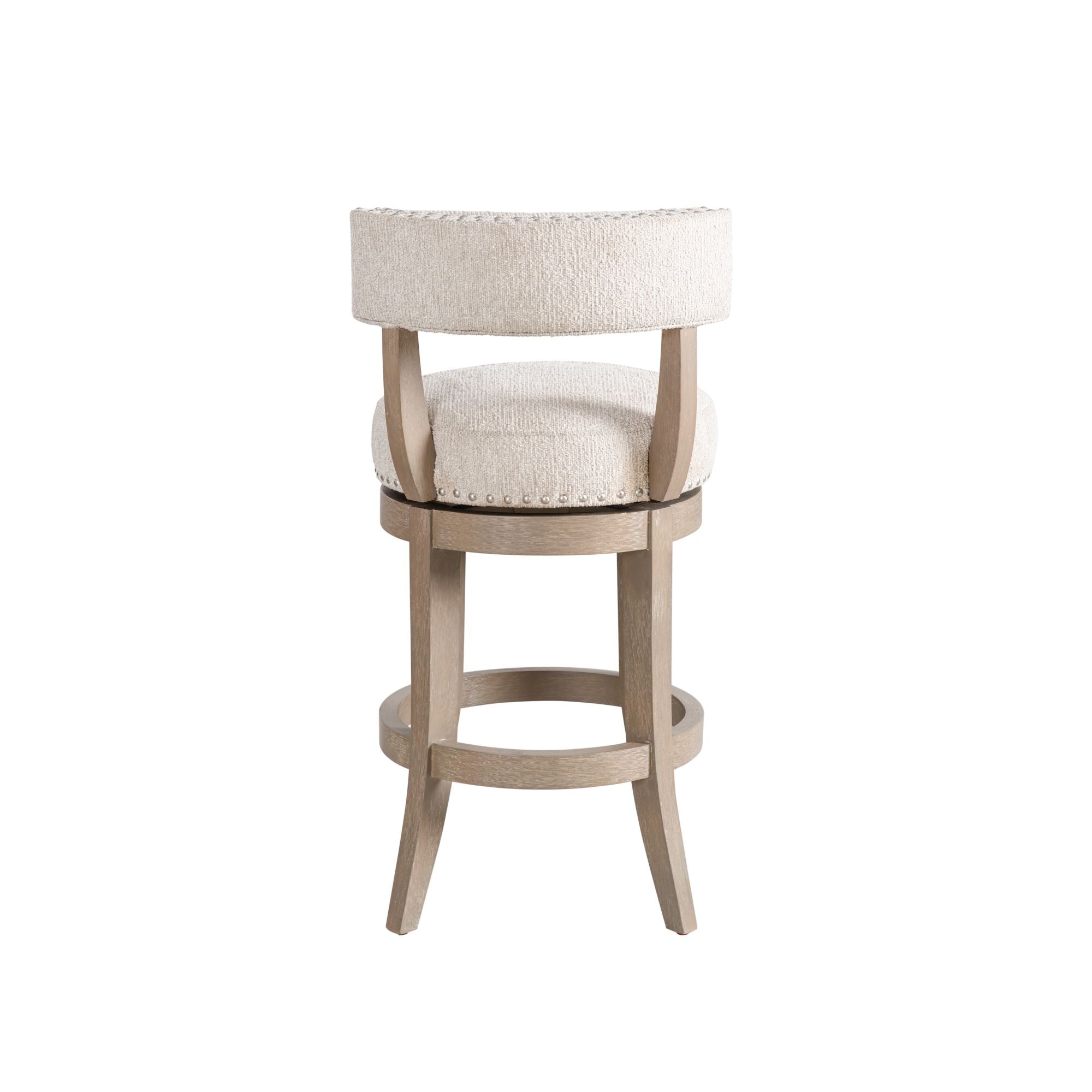 Mystic - Solid Wood Upholstered 26" Counter Height Swivel Barstool