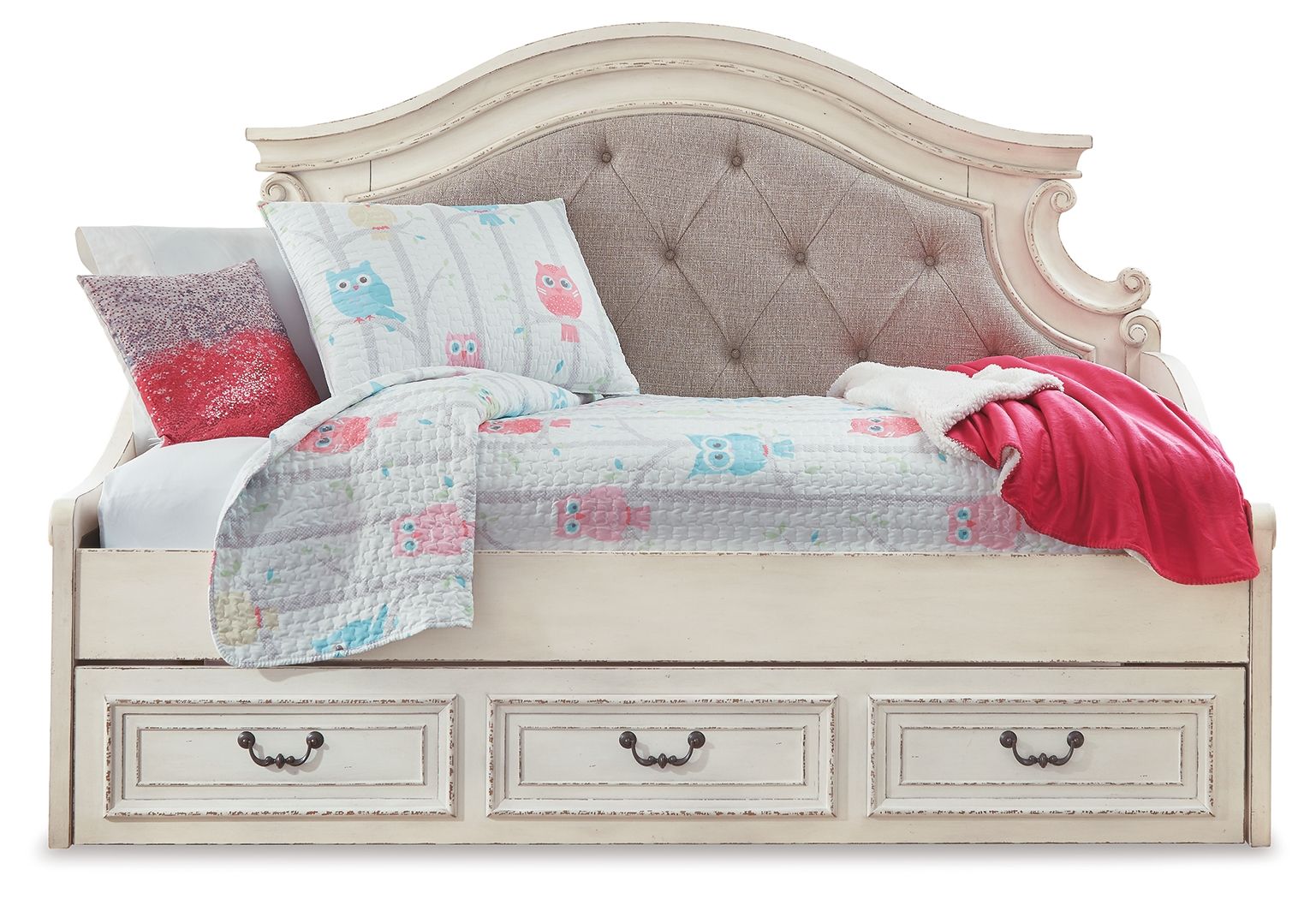Realyn - Twin Day Bed - Chipped White