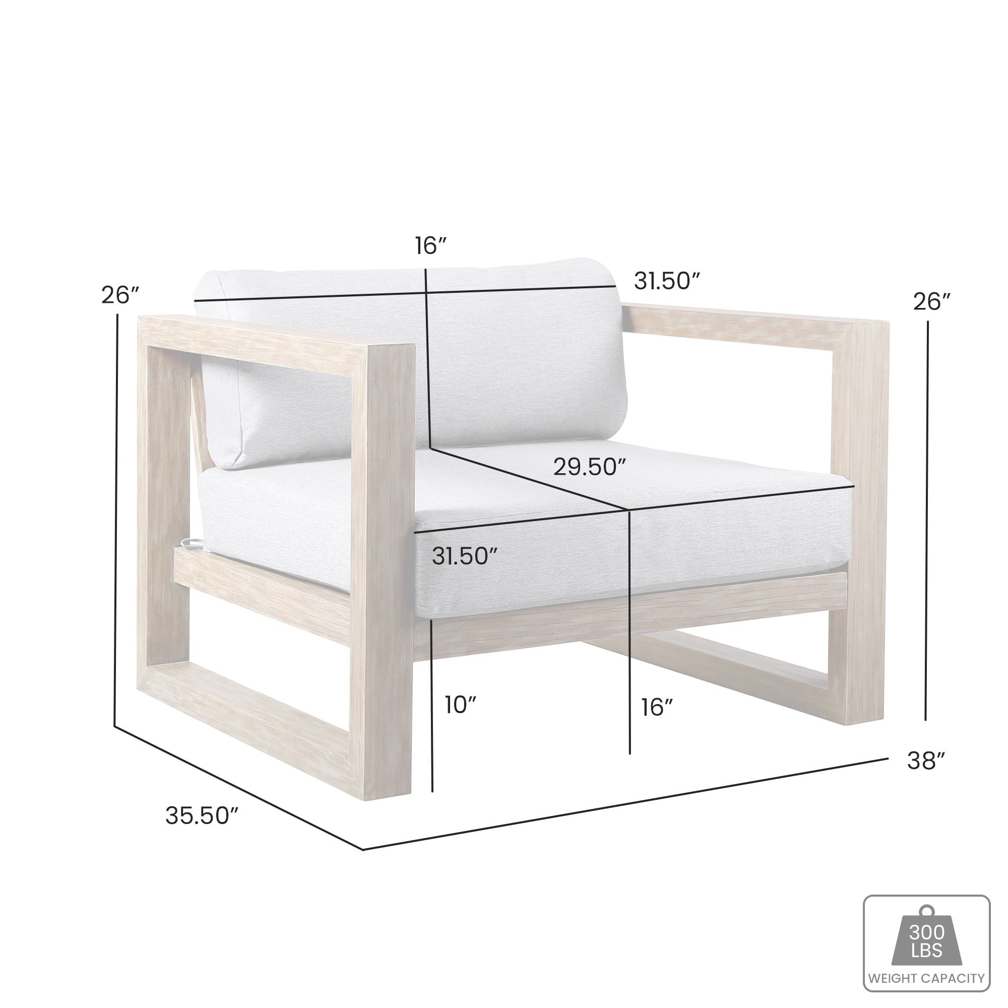 Paradise - Outdoor Lounge Chair With Cushions - Light Eucalyptus / Gray