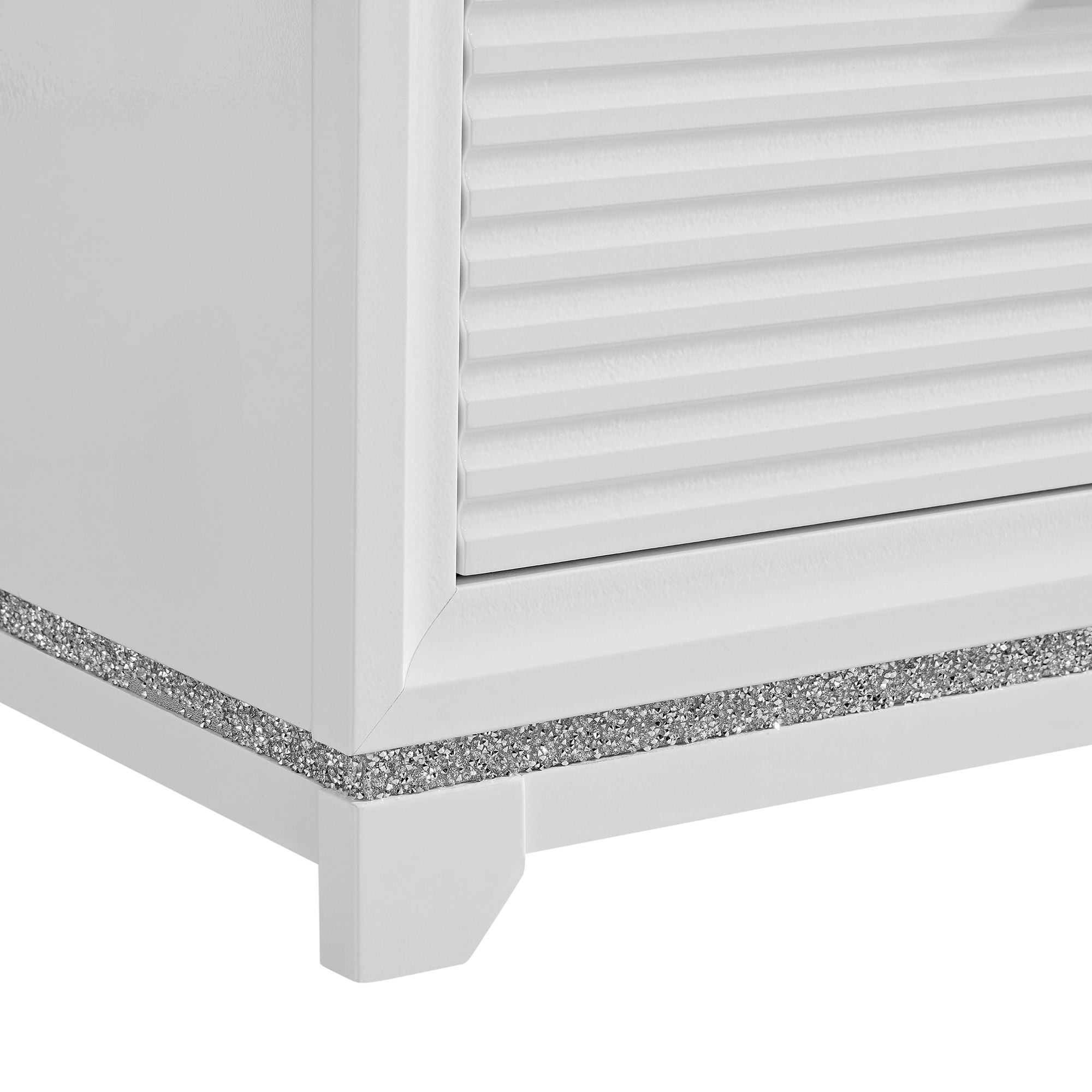 Denmark - 1-Drawer Nightstand With Speaker And USB - White