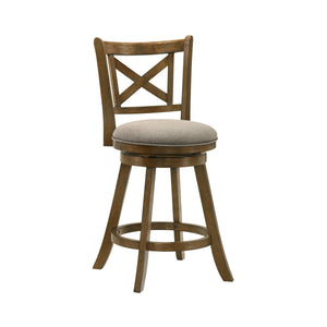 Kodi - Modern Farmhouse Swivel Wood Counter Height Kitchen Bar Stool