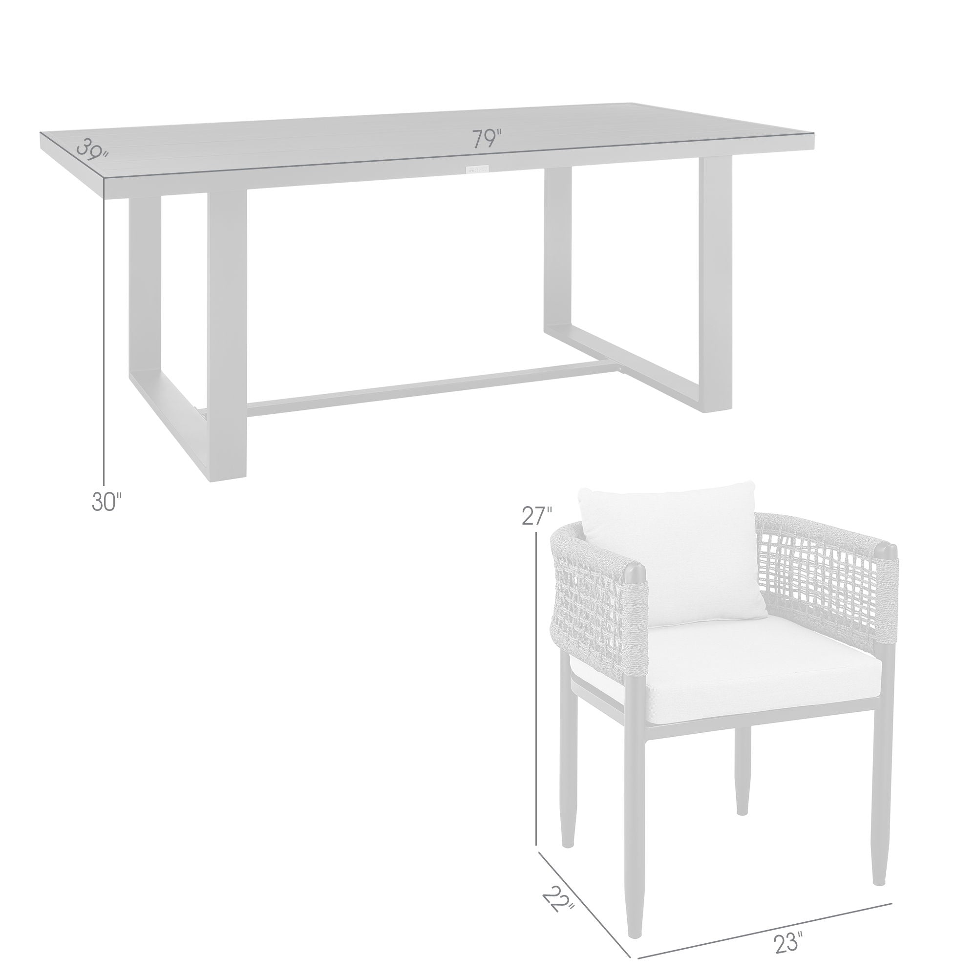 Felicia - Outdoor Patio Dining Table Set
