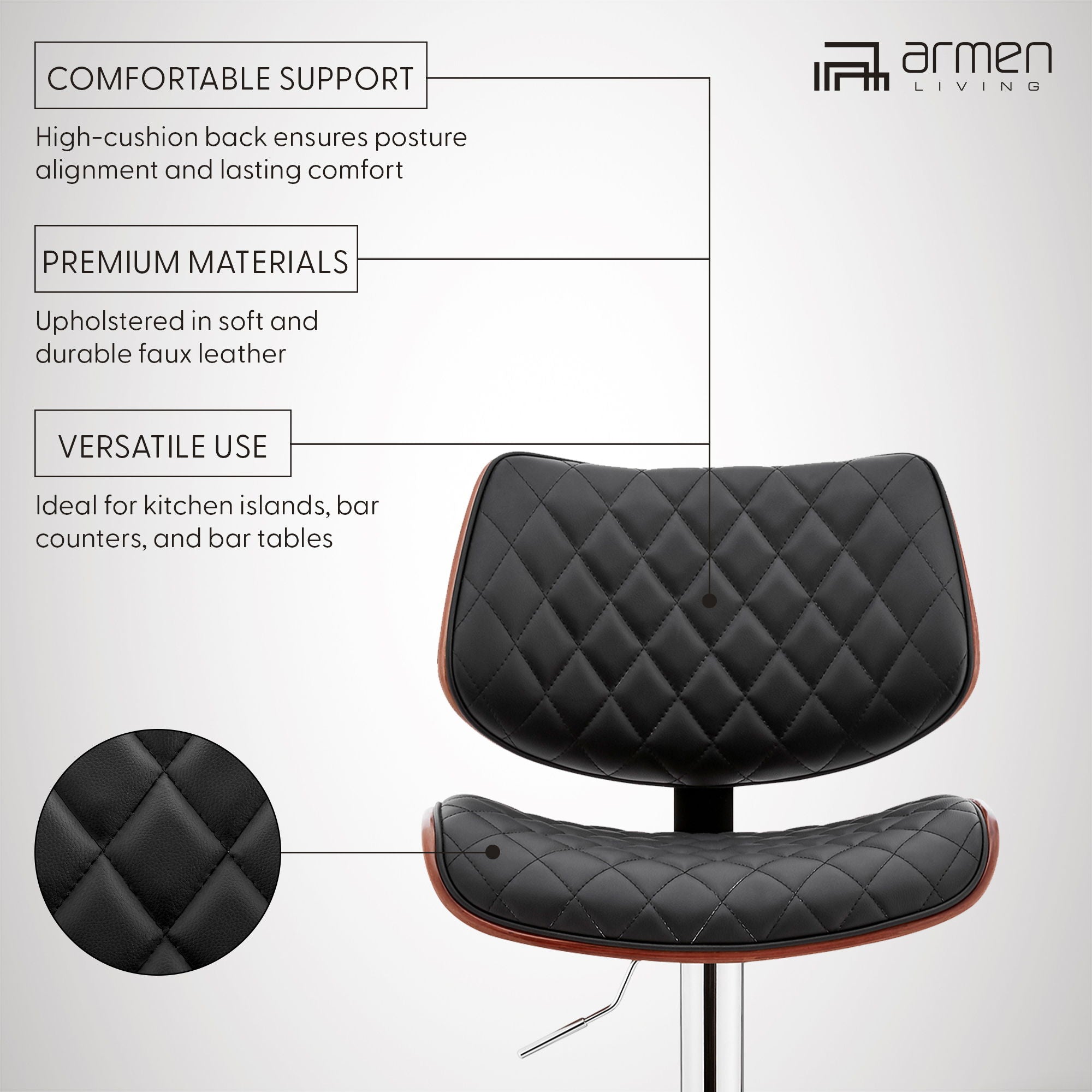 Leland - Adjustable Bar Stool