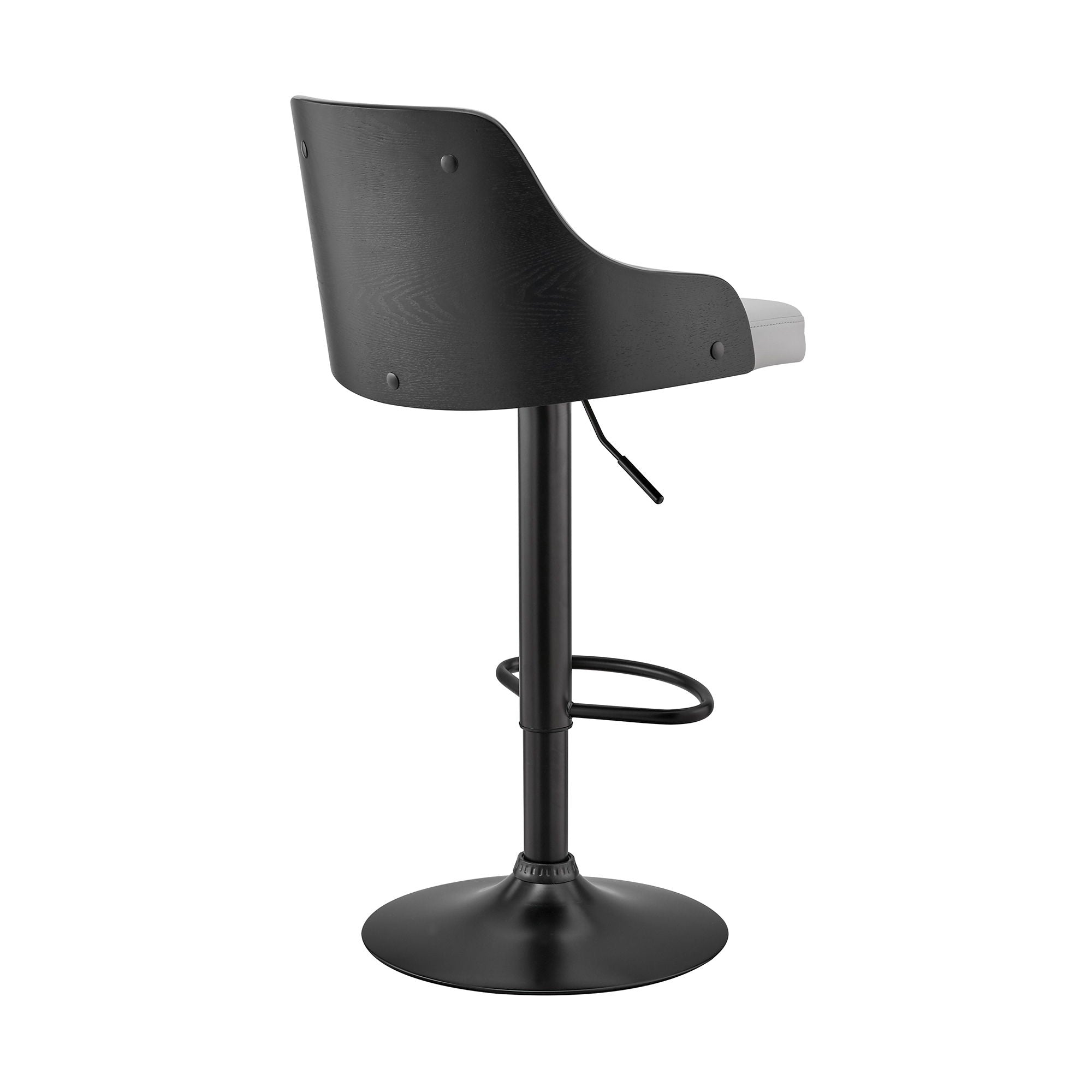 Asher - Adjustable Bar Stool - Gray / Black