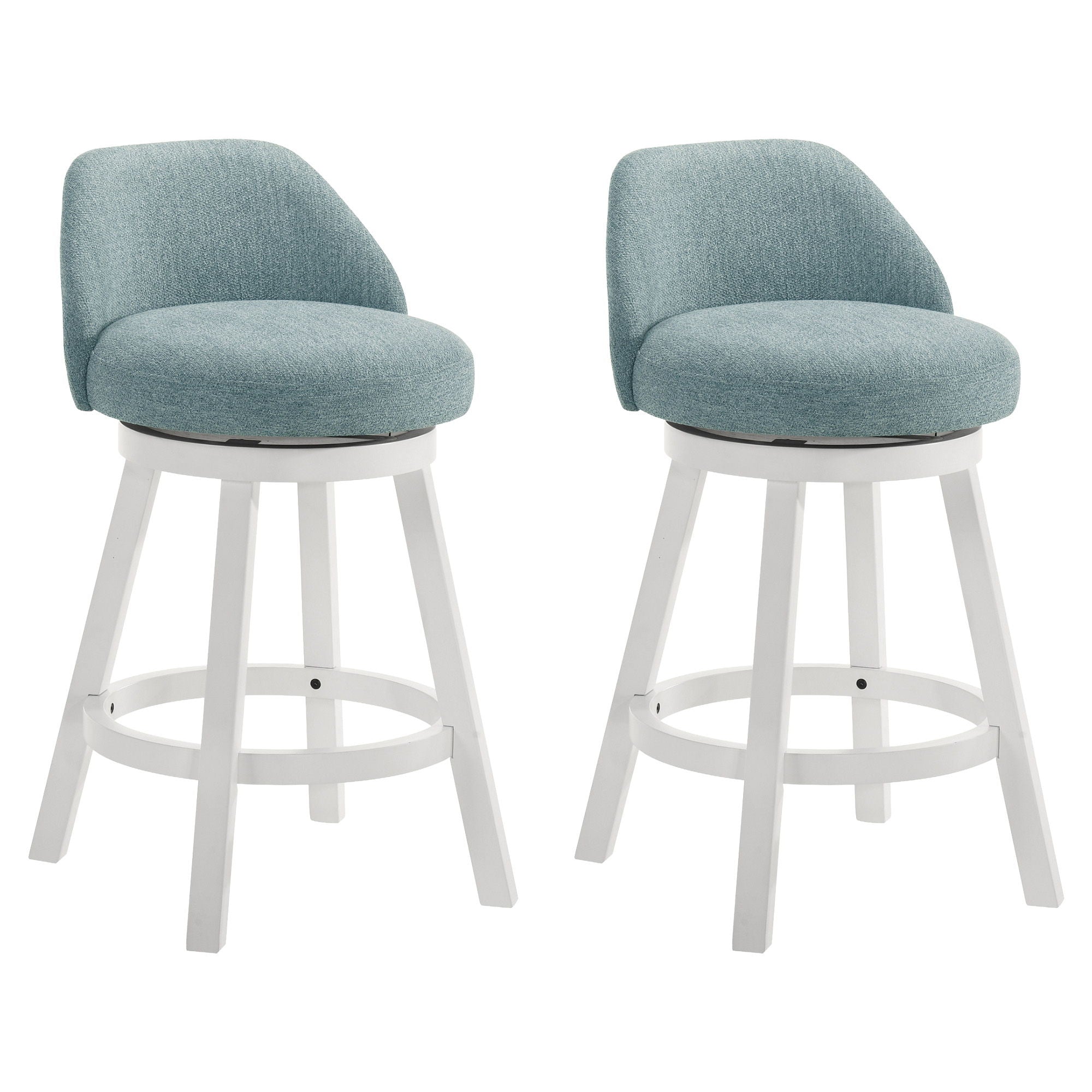 Erika - Modern Transitional Swivel Wood Counter Height Kitchen Bar Stool