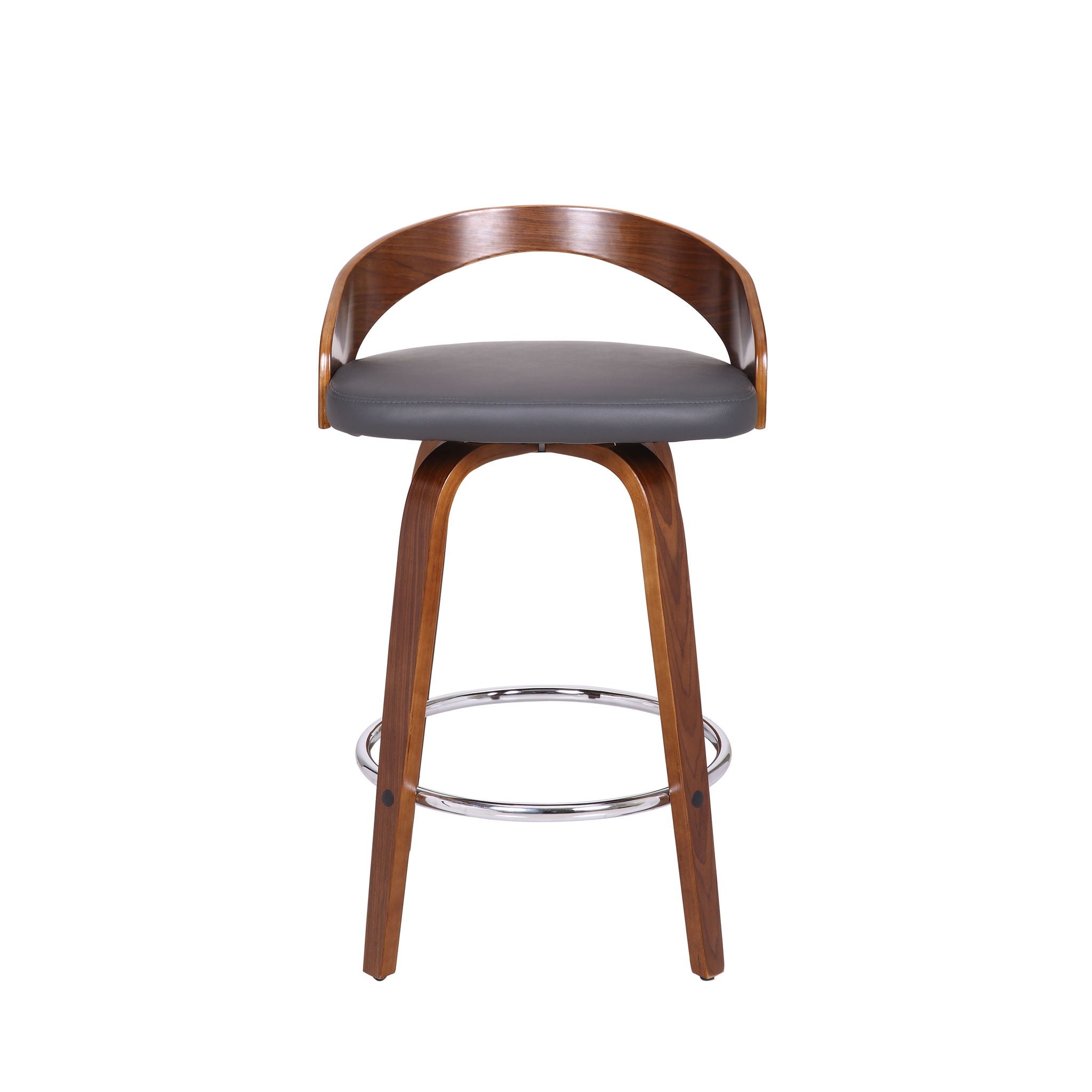 Sonia - 26" Counter Height Swivel Bar Stool - Walnut Wood