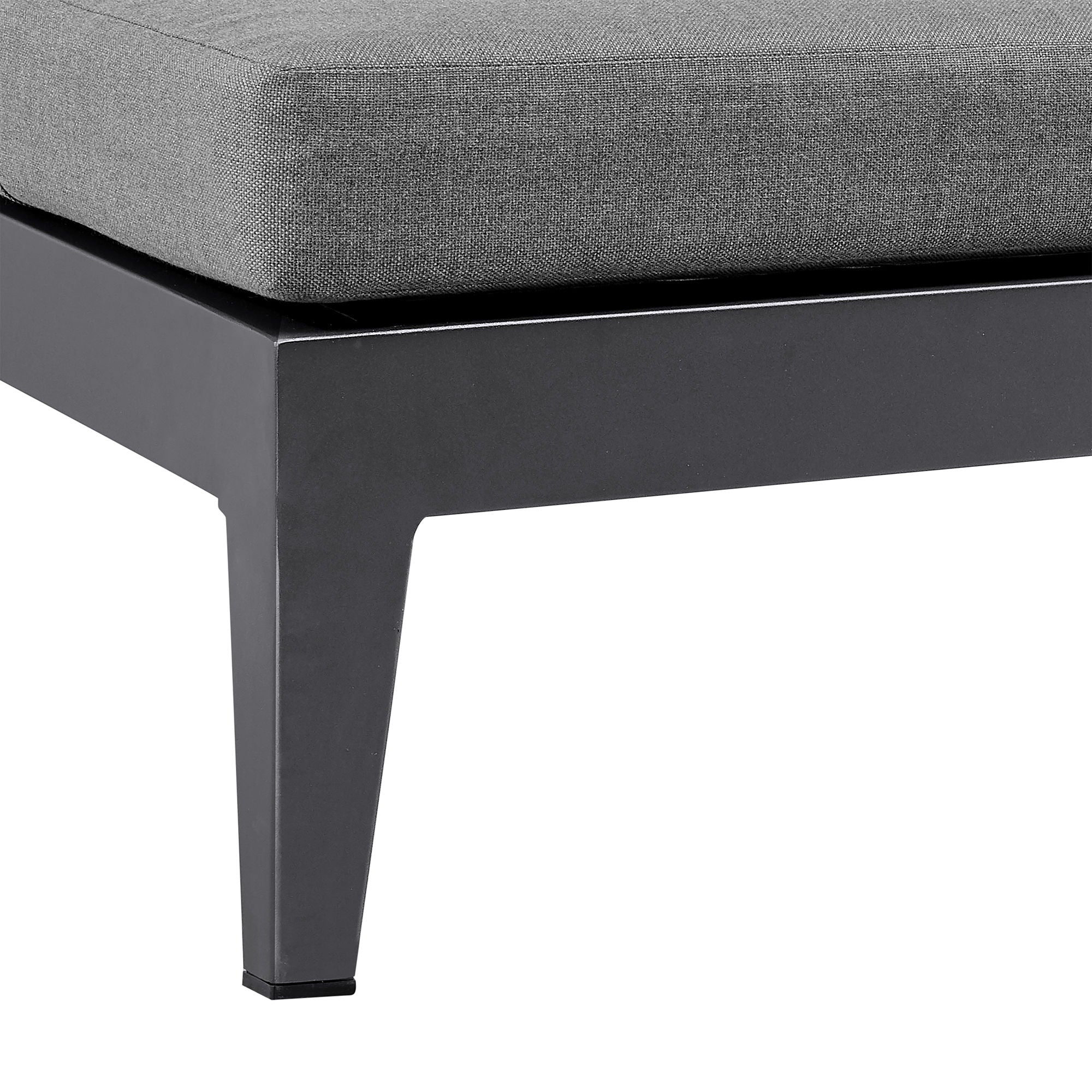 Menorca - Outdoor Patio Adjustable Chaise Lounge Chair - Gray