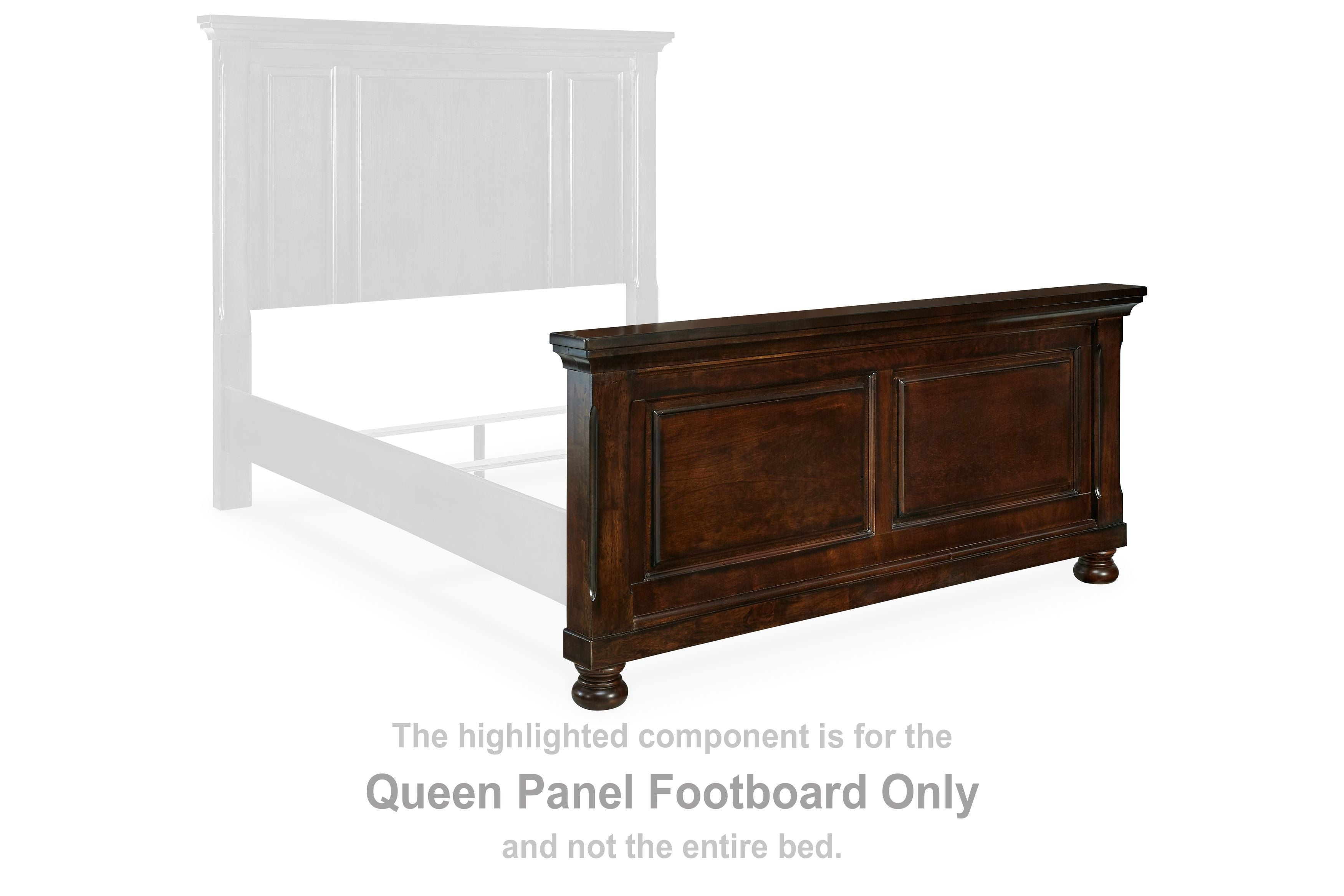 Porter - Queen Panel Footboard - Rustic Brown