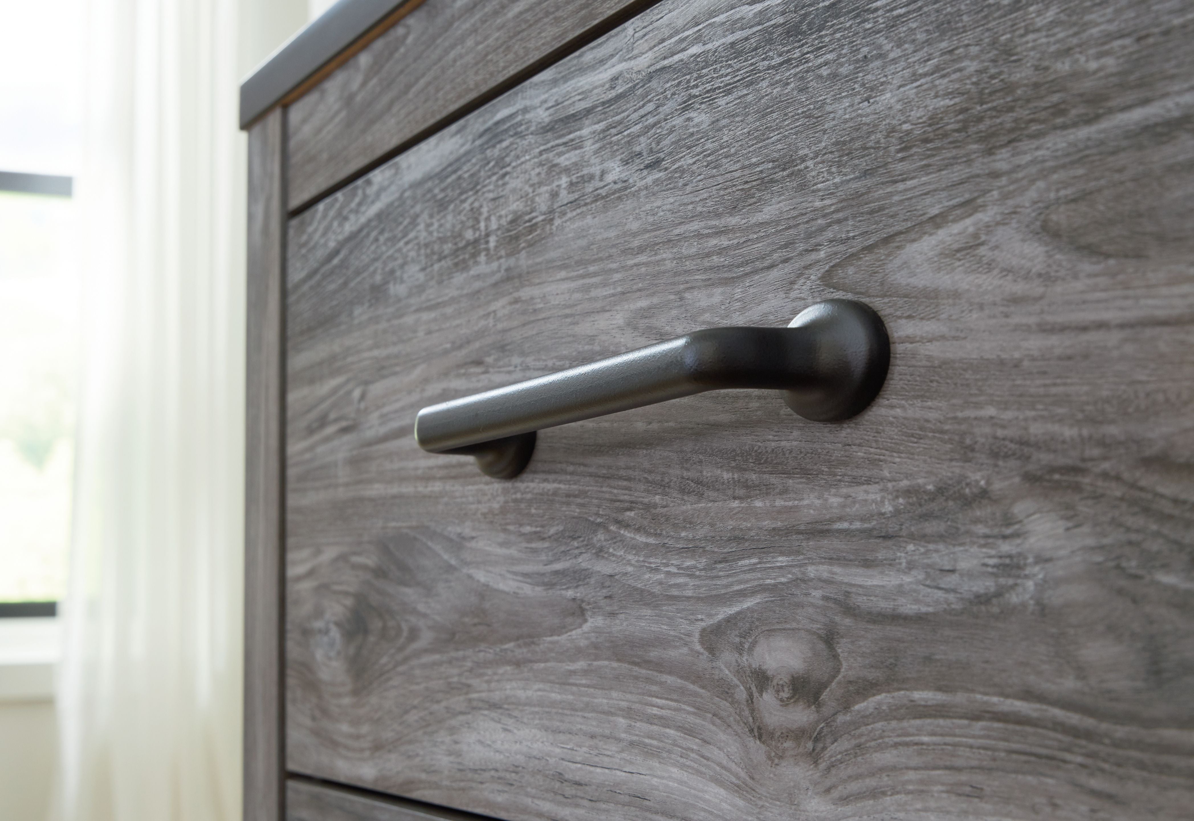 Bronyan - Two Drawer Night Stand - Dark Gray