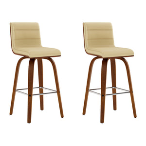 Vienna - 26" Swivel Counter Stool - Walnut Wood