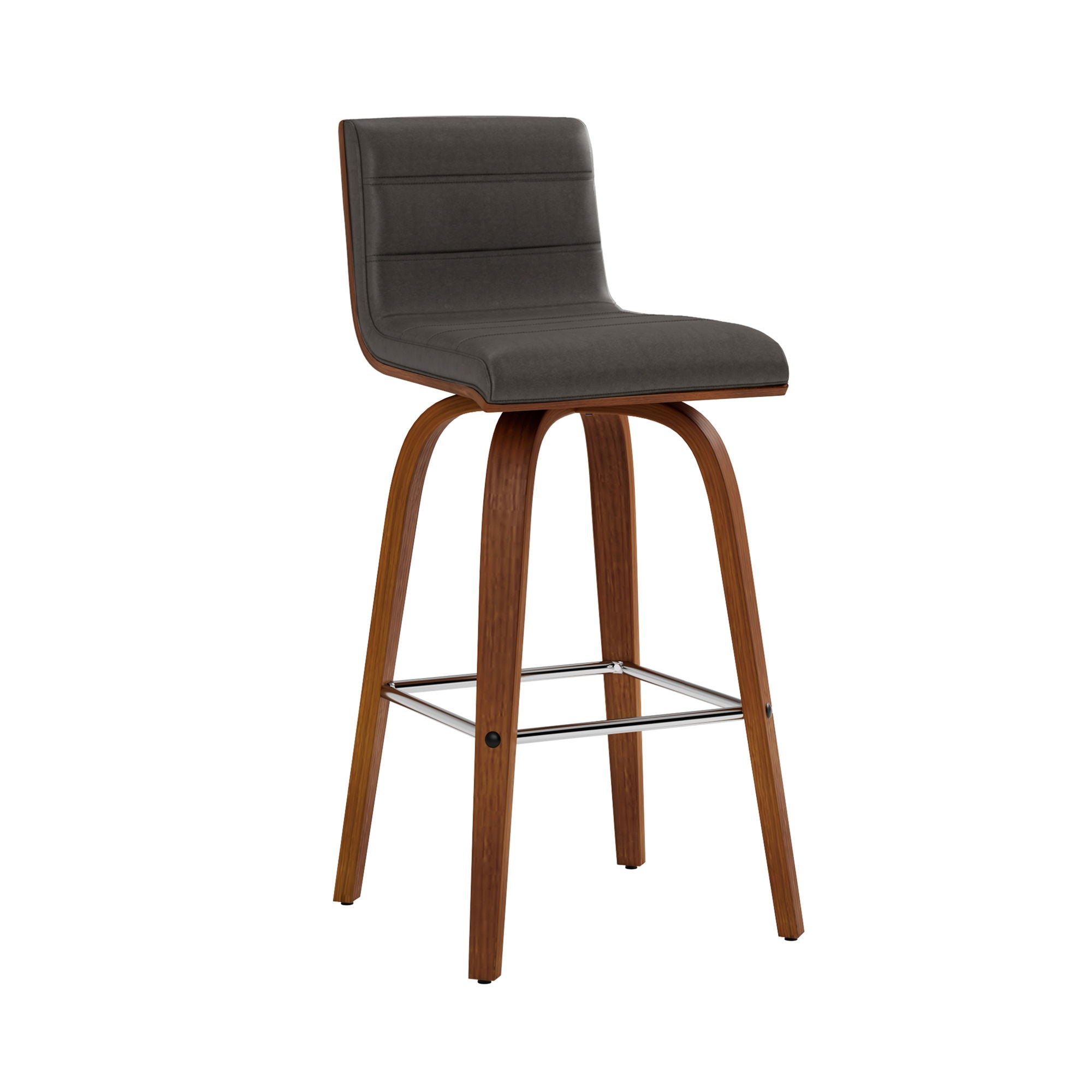 Vienna - 26" Swivel Counter Stool - Walnut Wood