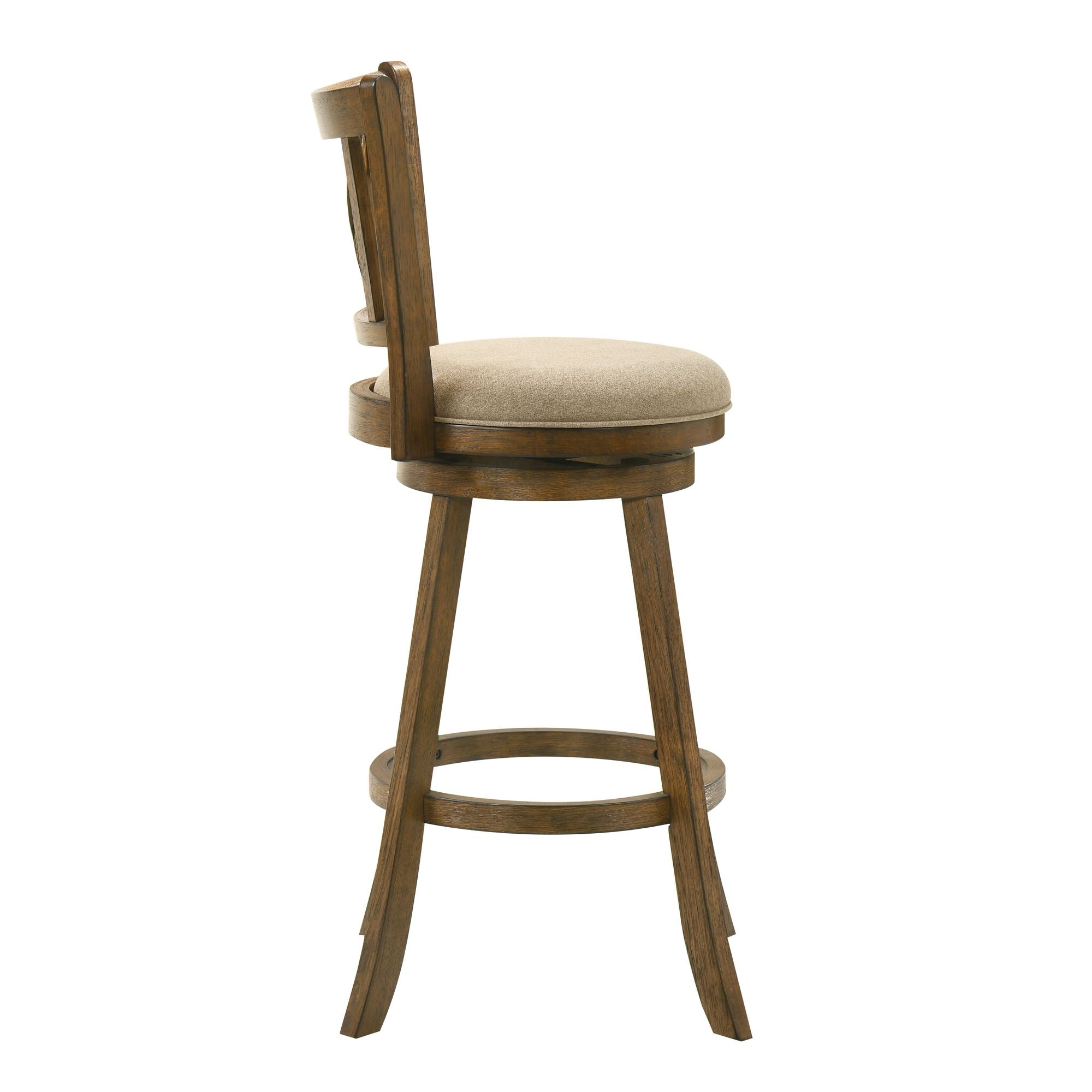Kodi - Modern Farmhouse Swivel Wood Bar Height Kitchen Bar Stool