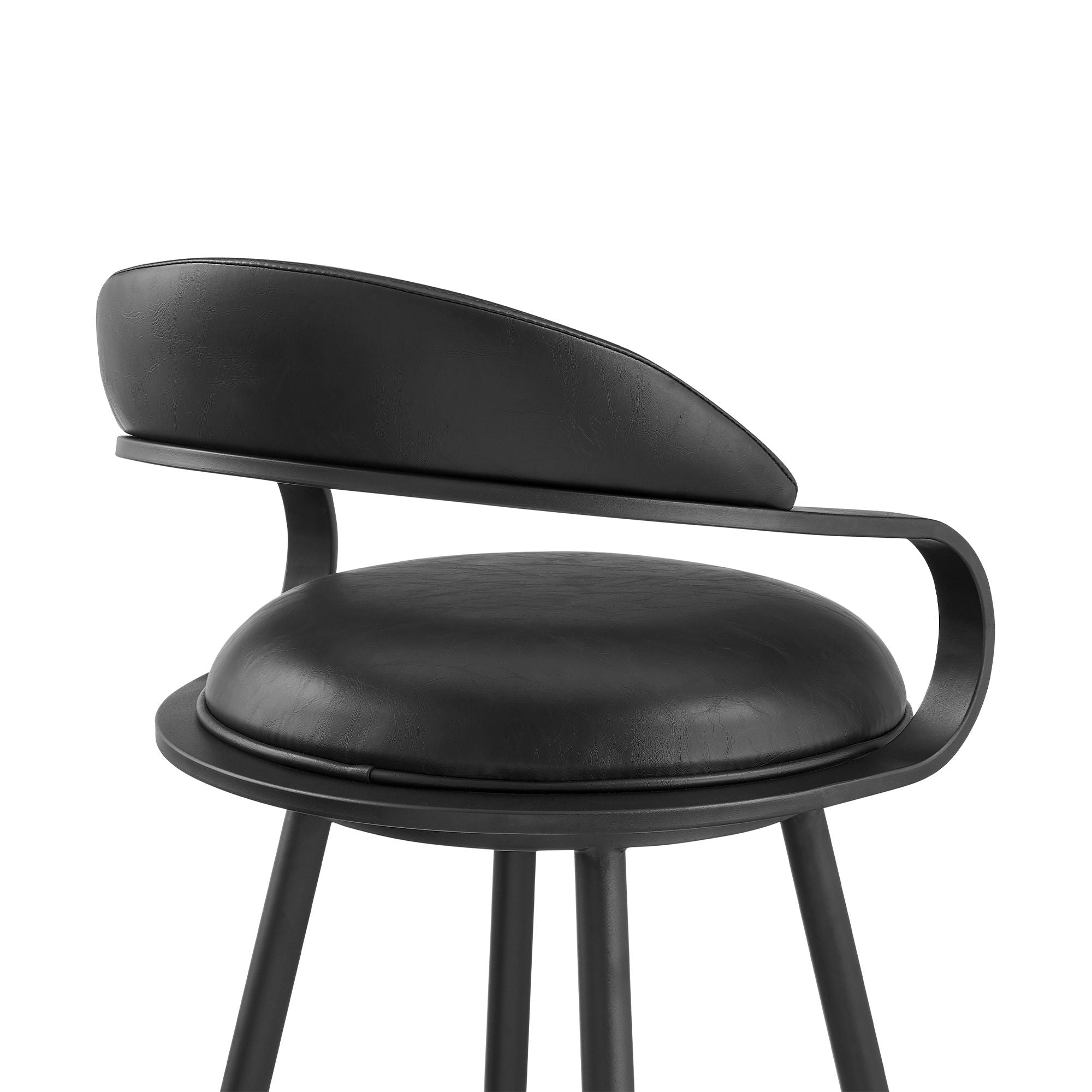 Gardenia - 26" Vintage Swivel Counter Stool - Black