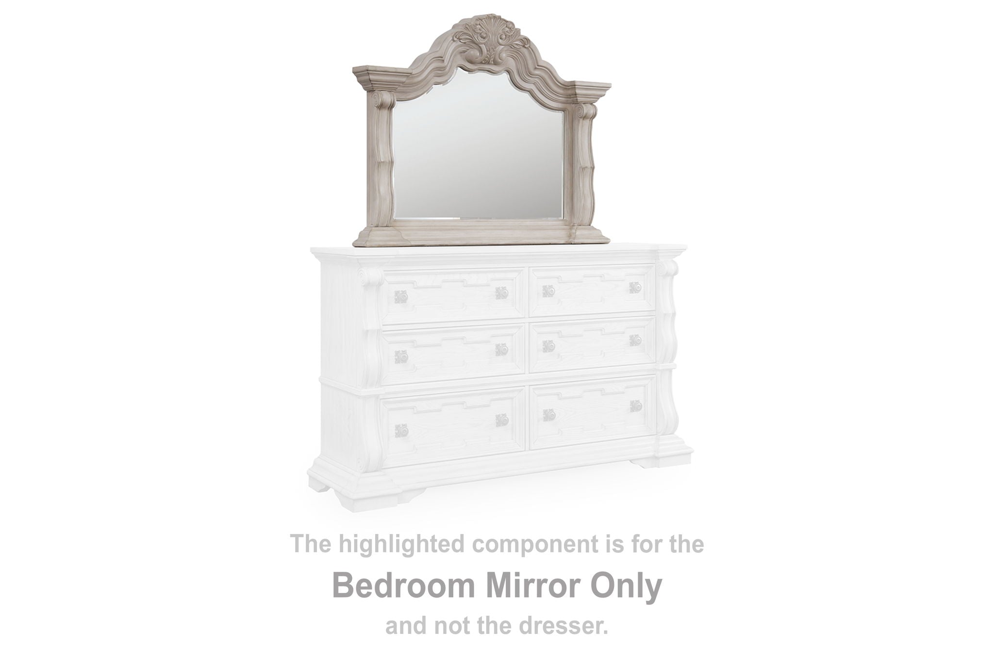 Bruchandi - Bedroom Mirror - Antique White