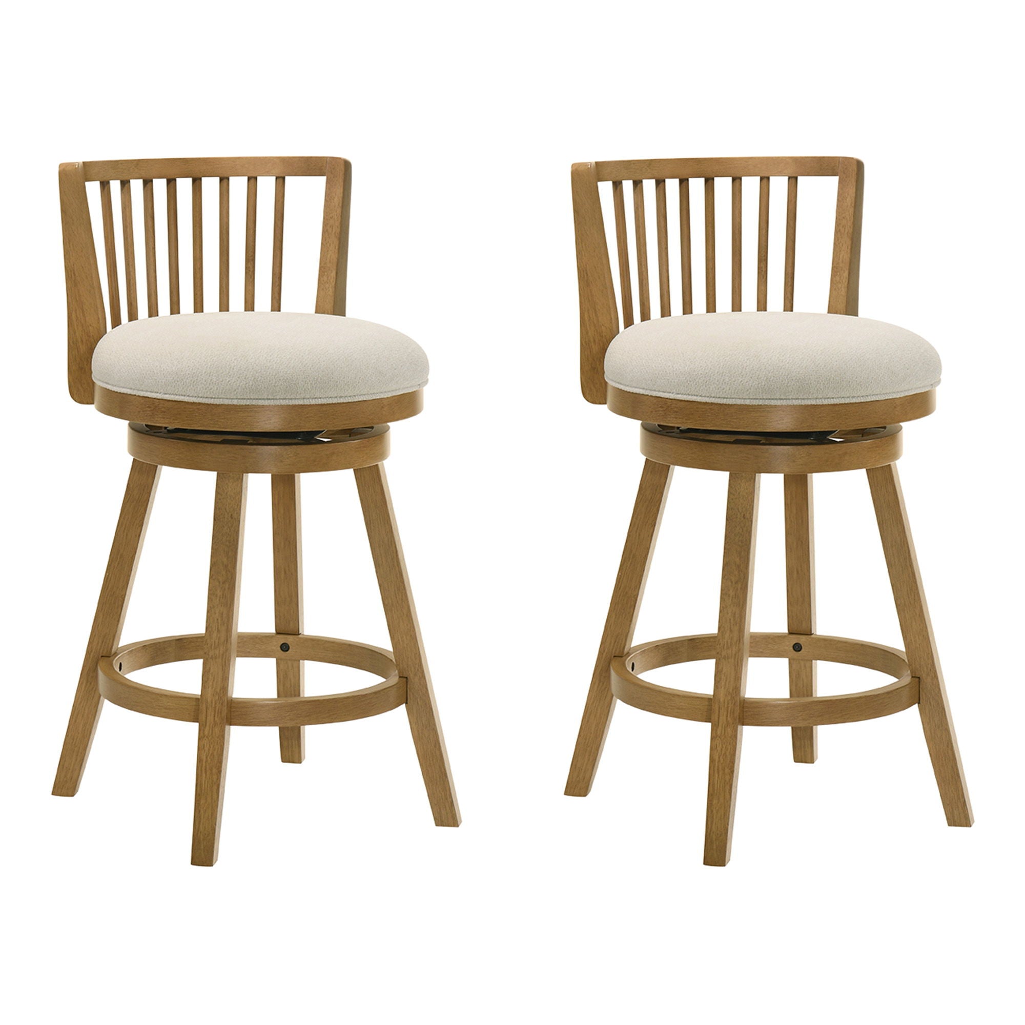 Harper - 30" Amber Glow Bar Height Rubberwood Swivel Barstool