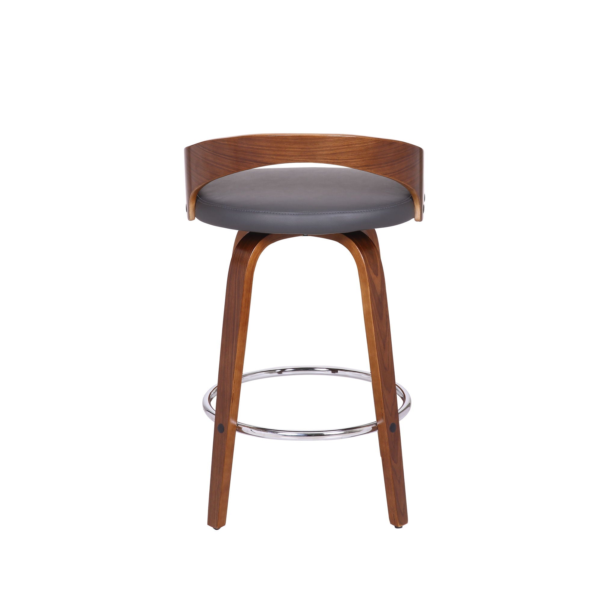 Sonia - 26" Counter Height Swivel Bar Stool - Walnut Wood
