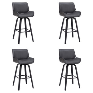 Tyler - 30" Bar Height Swivel Bar Stool With Black Frame