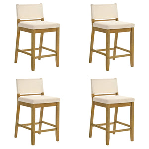 Yaneli - Contemporary Natural Wood Counter Height Kitchen Bar Stool