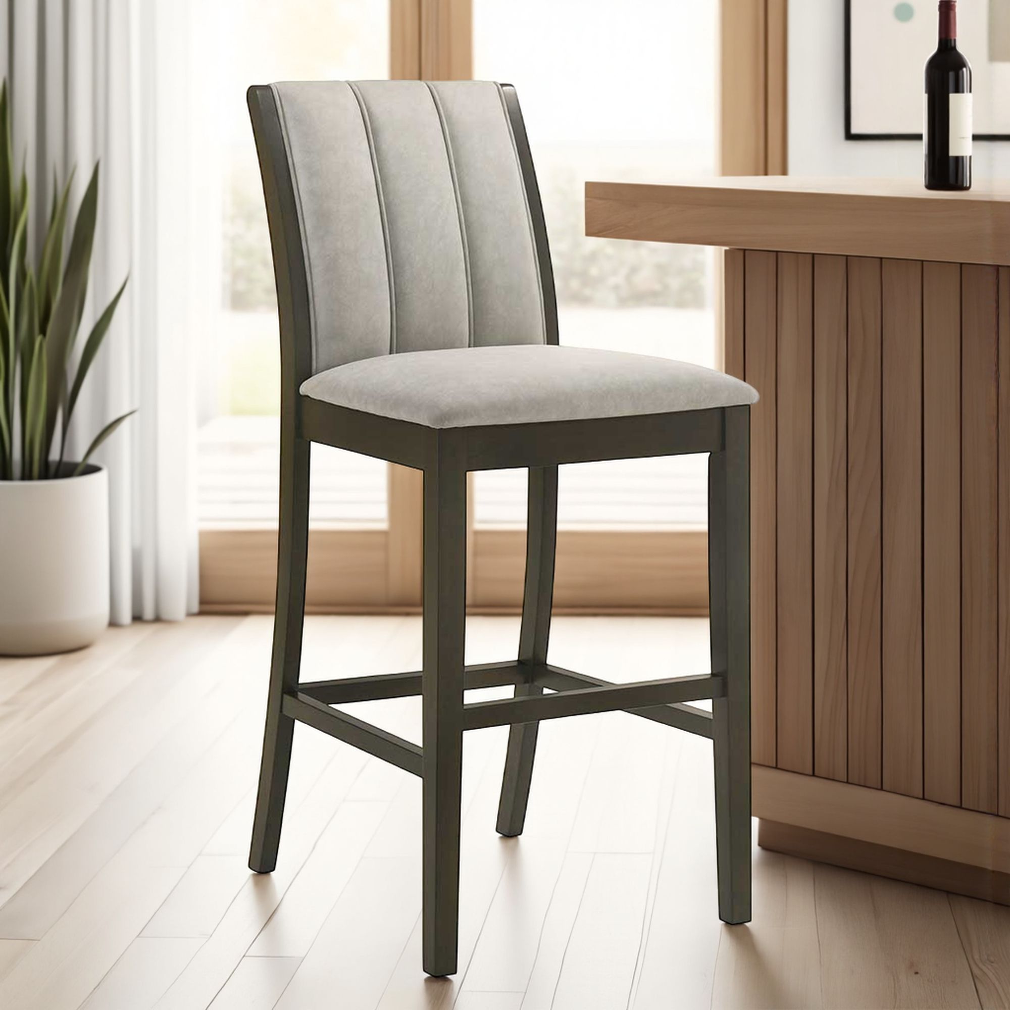 Nolan - 30" Bar Height Rubberwood Barstool