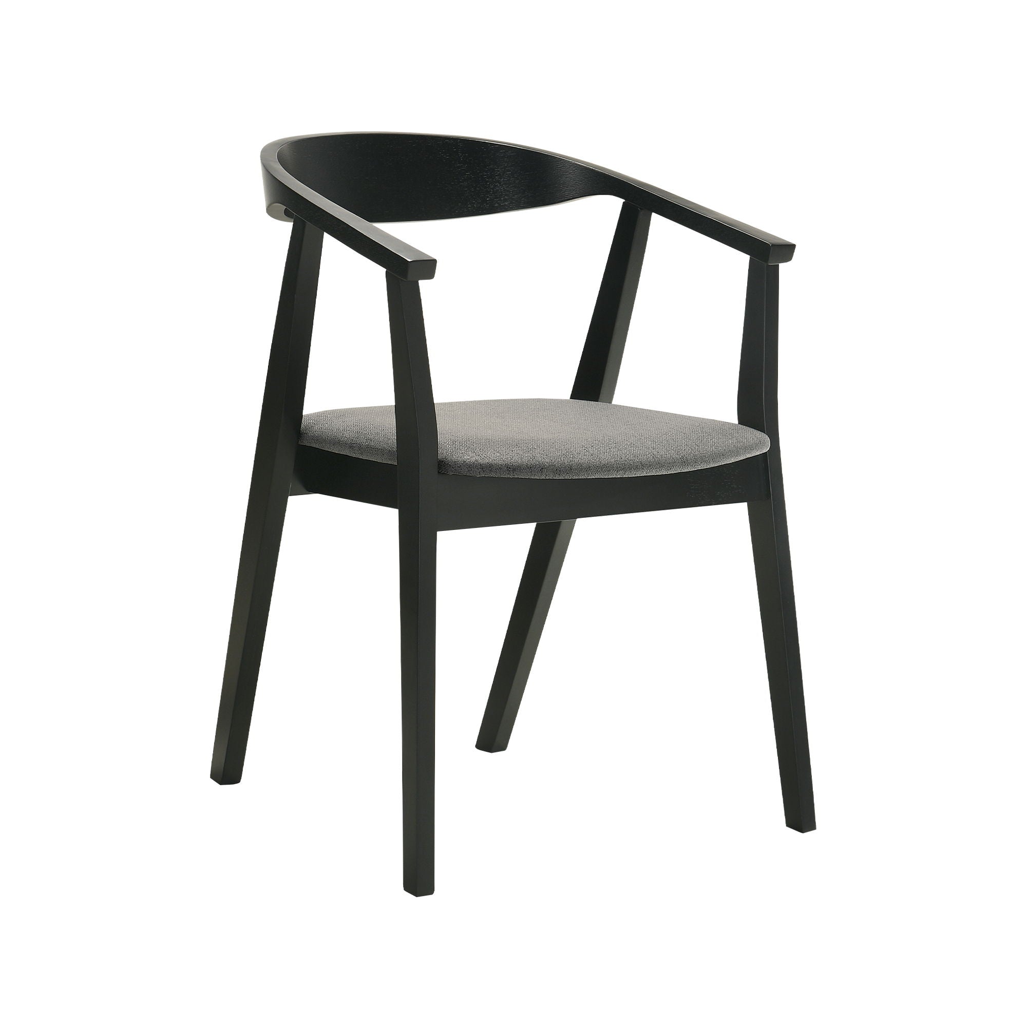 Santana - Wood Dining Chair With Black Frame