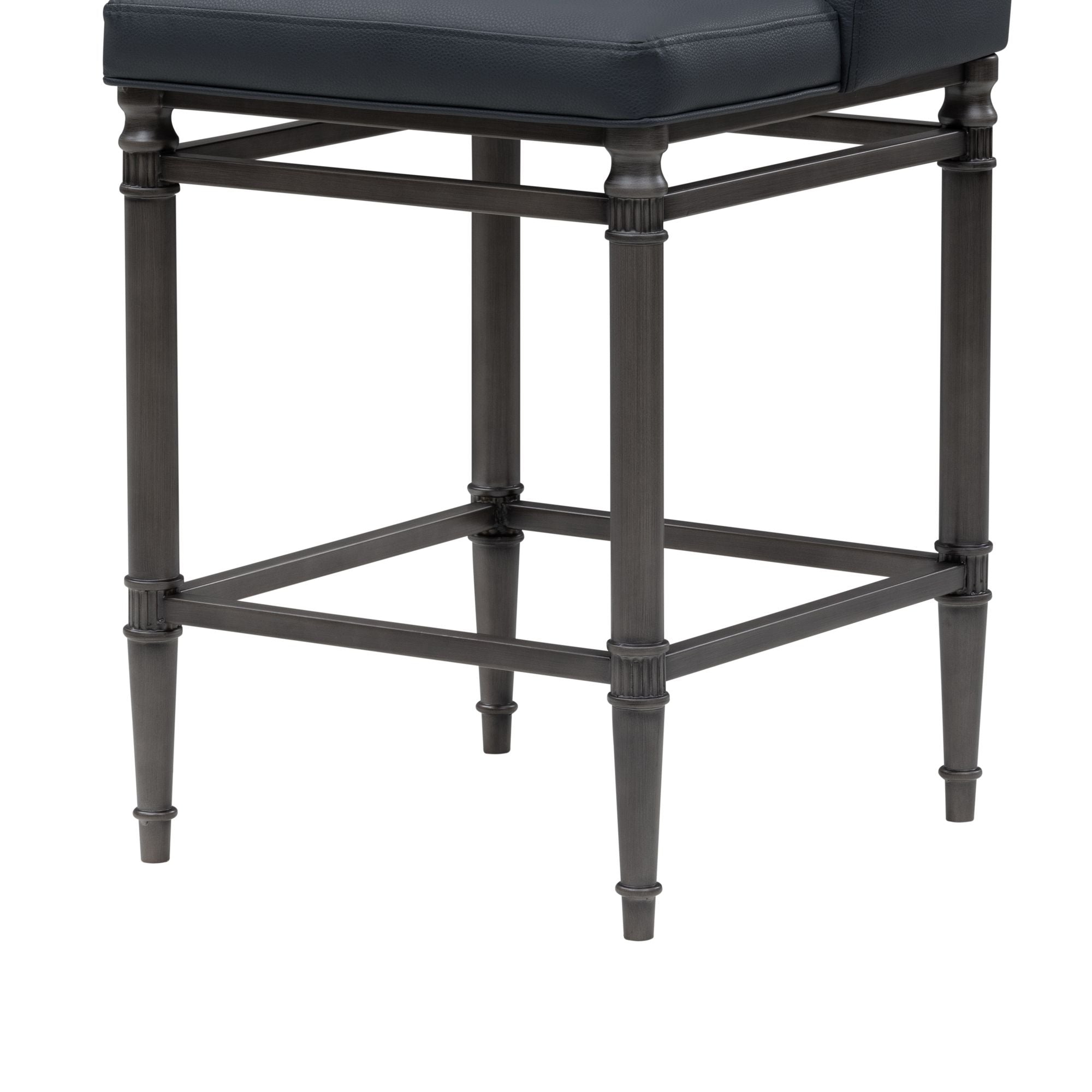 Marvin - Steel Frame Faux Leather Upholstered Counter Height Barstool