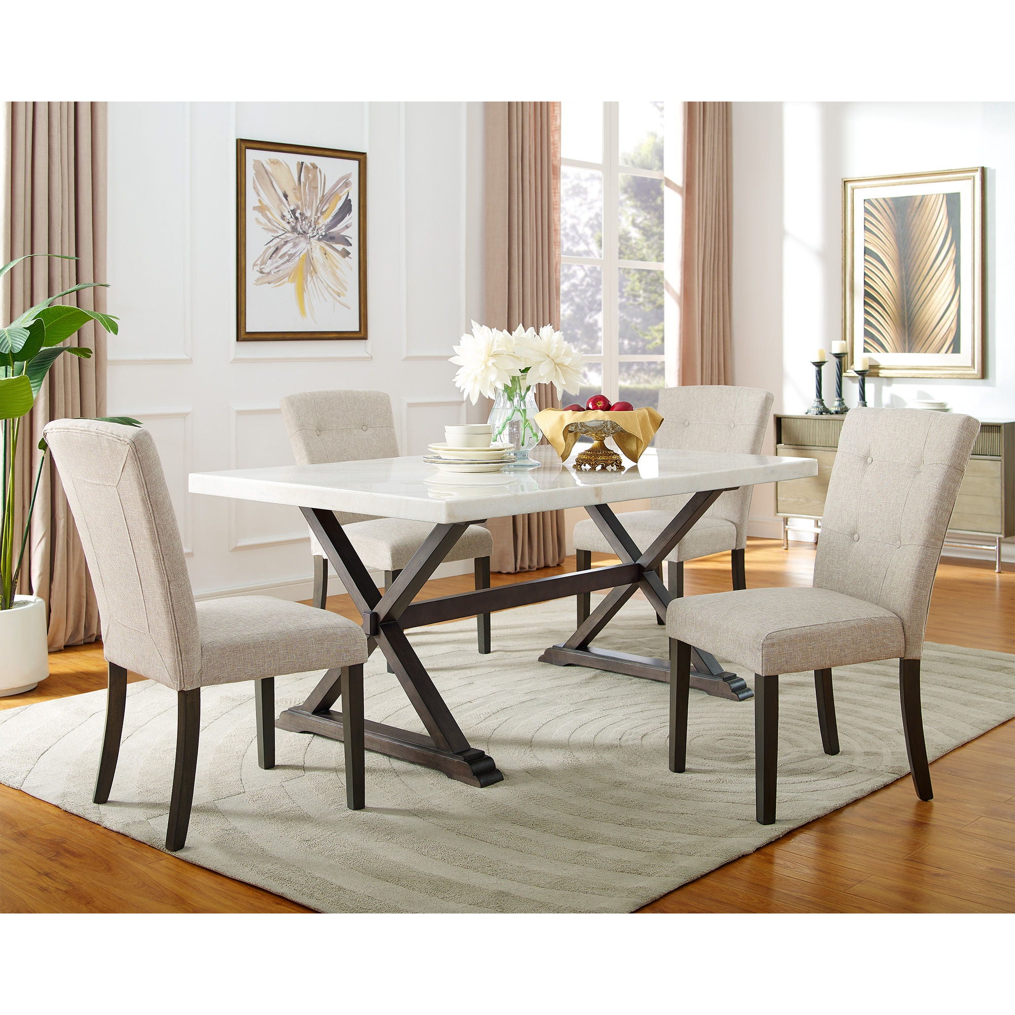 Lexi - Tufted Upholstered Chair (Set of 2) - Espresso